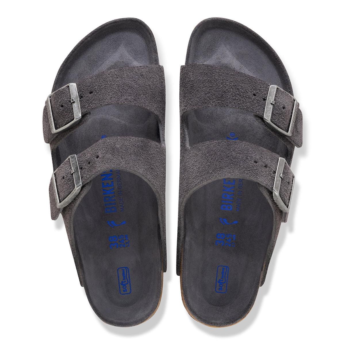 Birkenstock Arizona Soft Footbed charcoal suede tonal