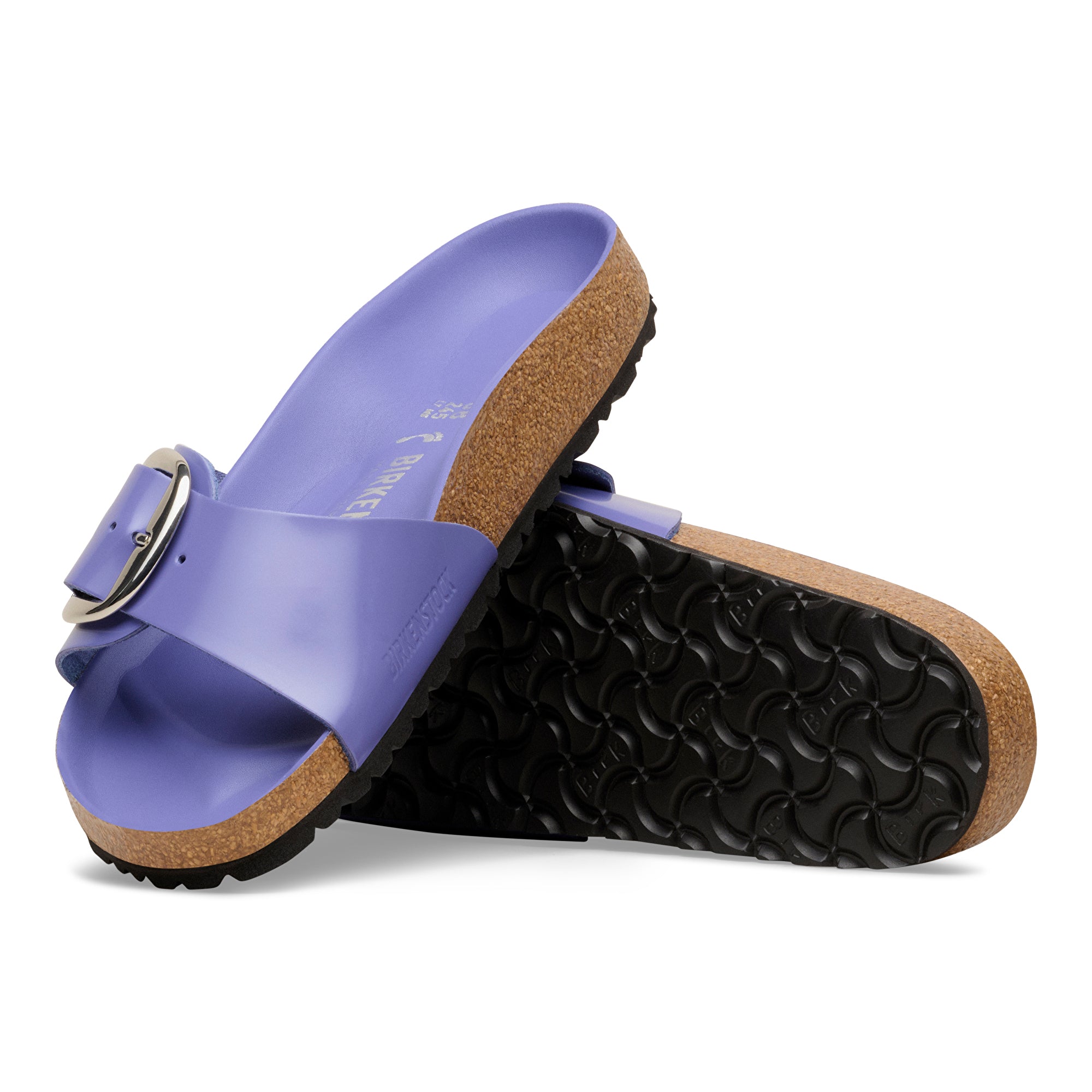 Birkenstock Madrid Big Buckle high shine purple dusk leather