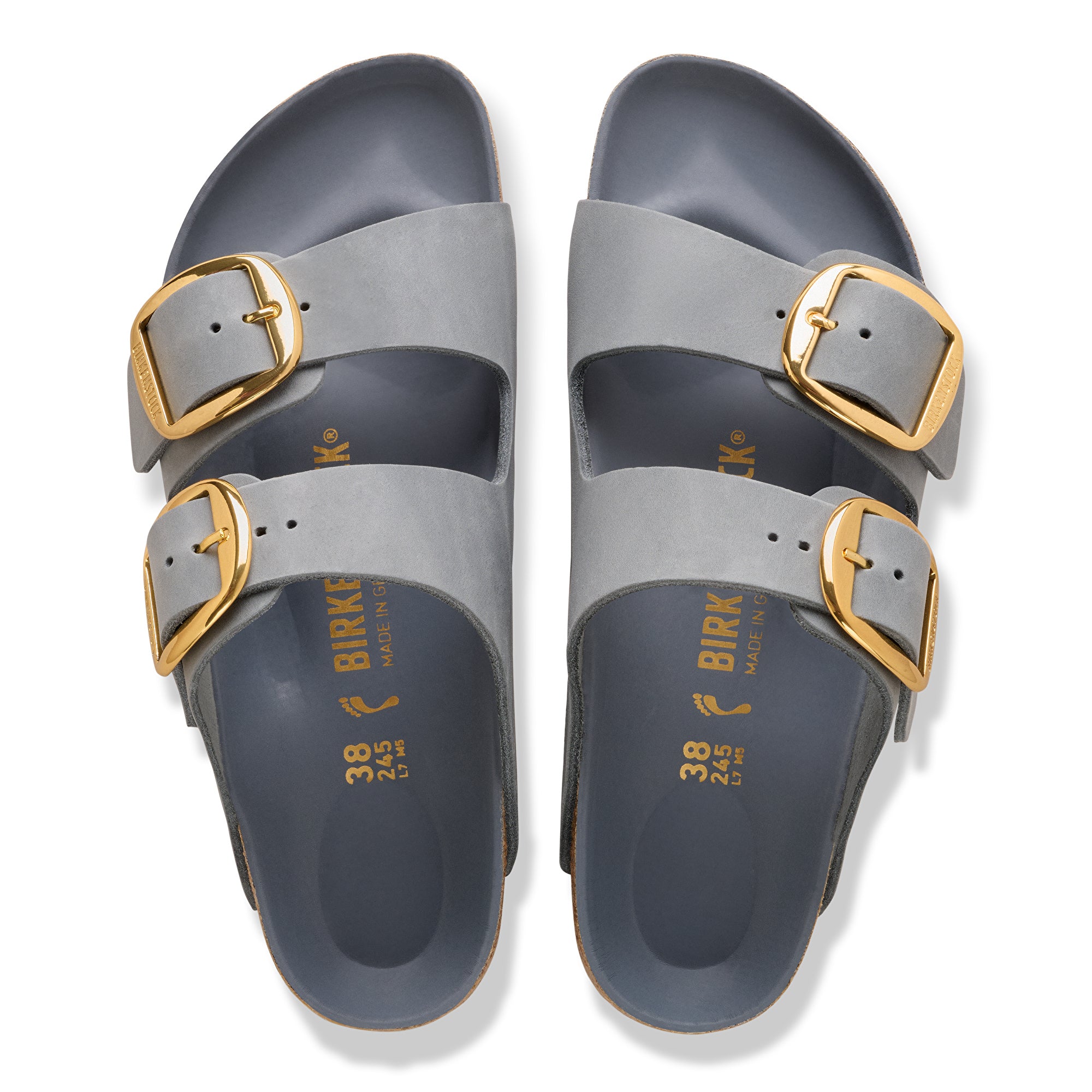 Birkenstock Arizona Big Buckle basalt gray oiled leather