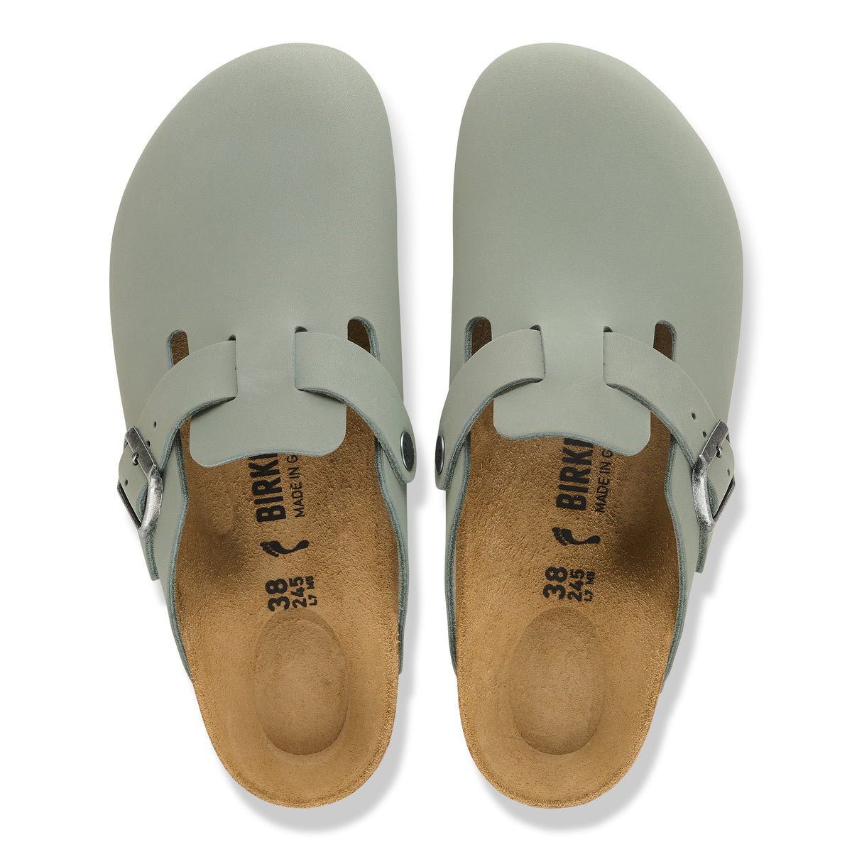 Birkenstock Boston pure sage oiled leather