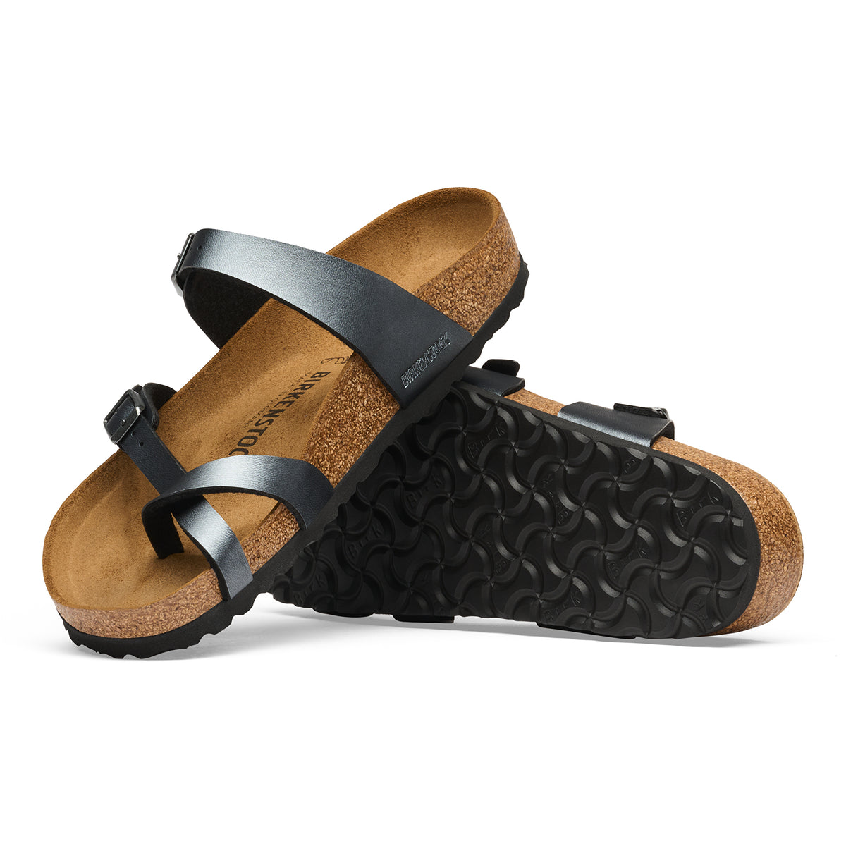 Birkenstock Mayari metallic black Birko-Flor