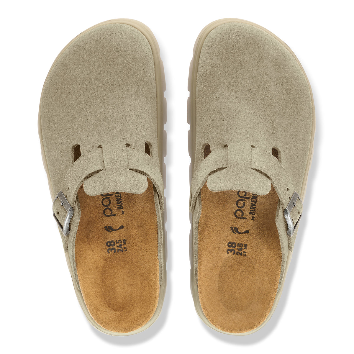 Papillio Boston Chunky taupe suede tonal by Birkenstock