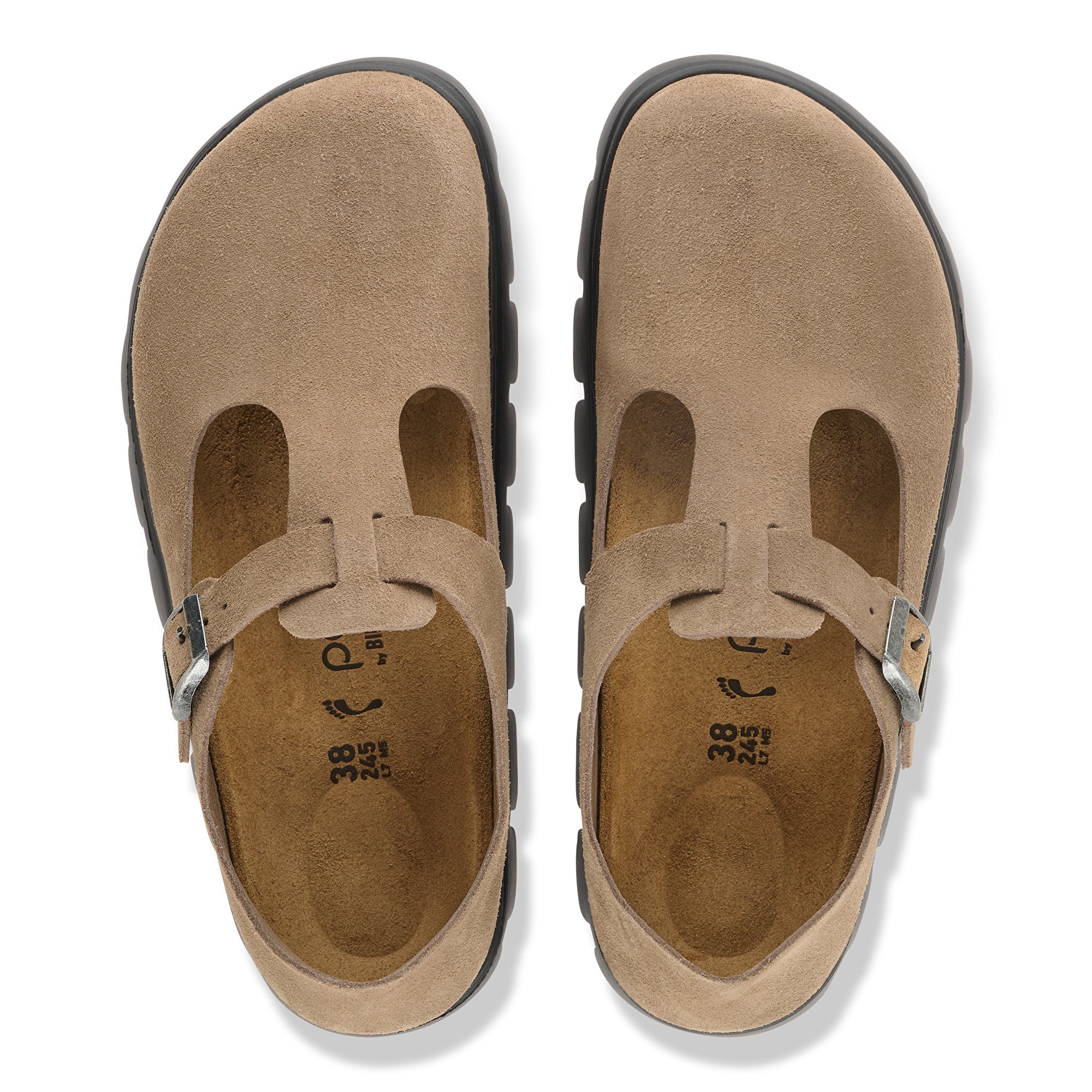 Papillio Paris Chunky gray taupe suede by Birkenstock
