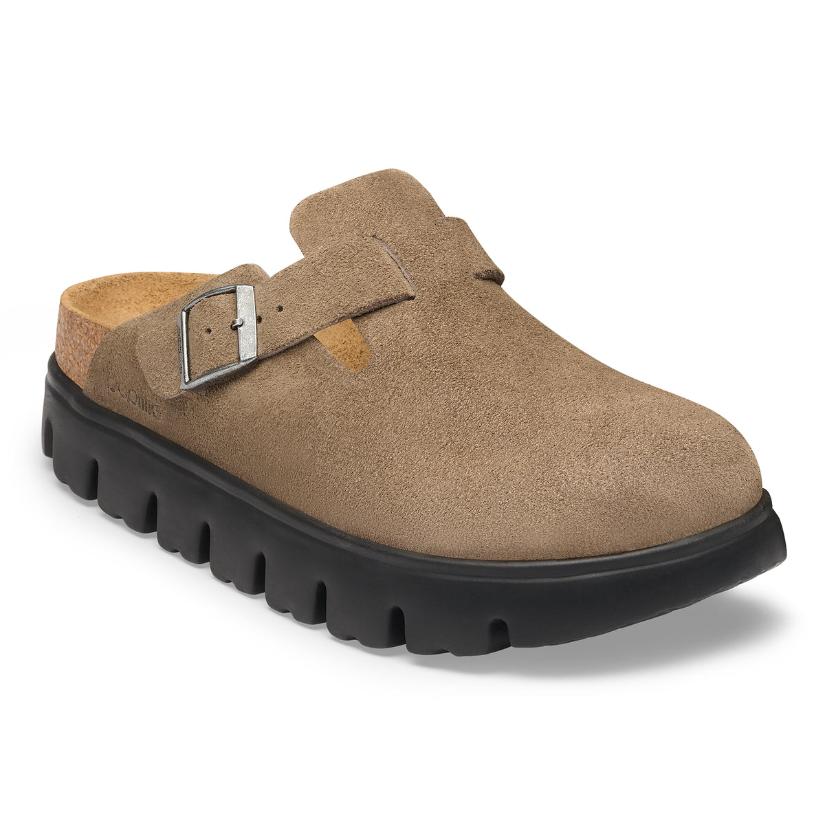 Papillio Boston Chunky gray taupe suede by Birkenstock