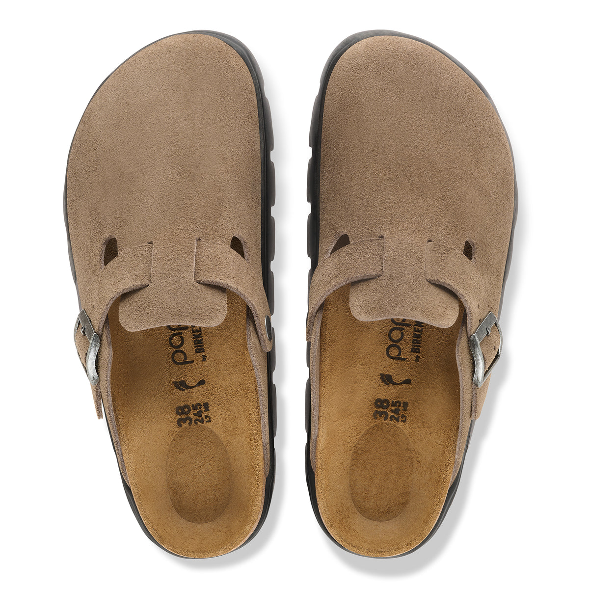 Papillio Boston Chunky gray taupe suede by Birkenstock