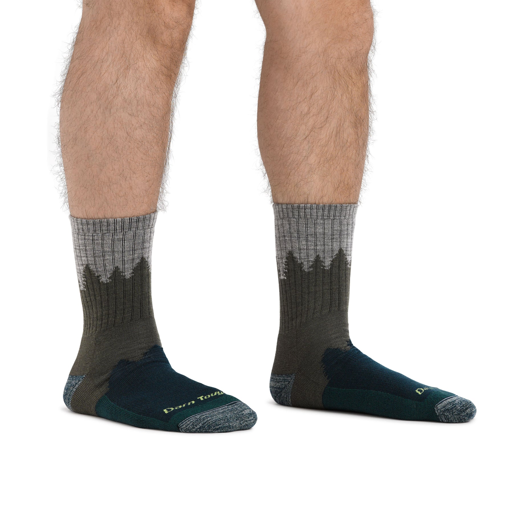 Darn Tough Men's Hiker Number 2 Micro Crew Midweight with Cushion green