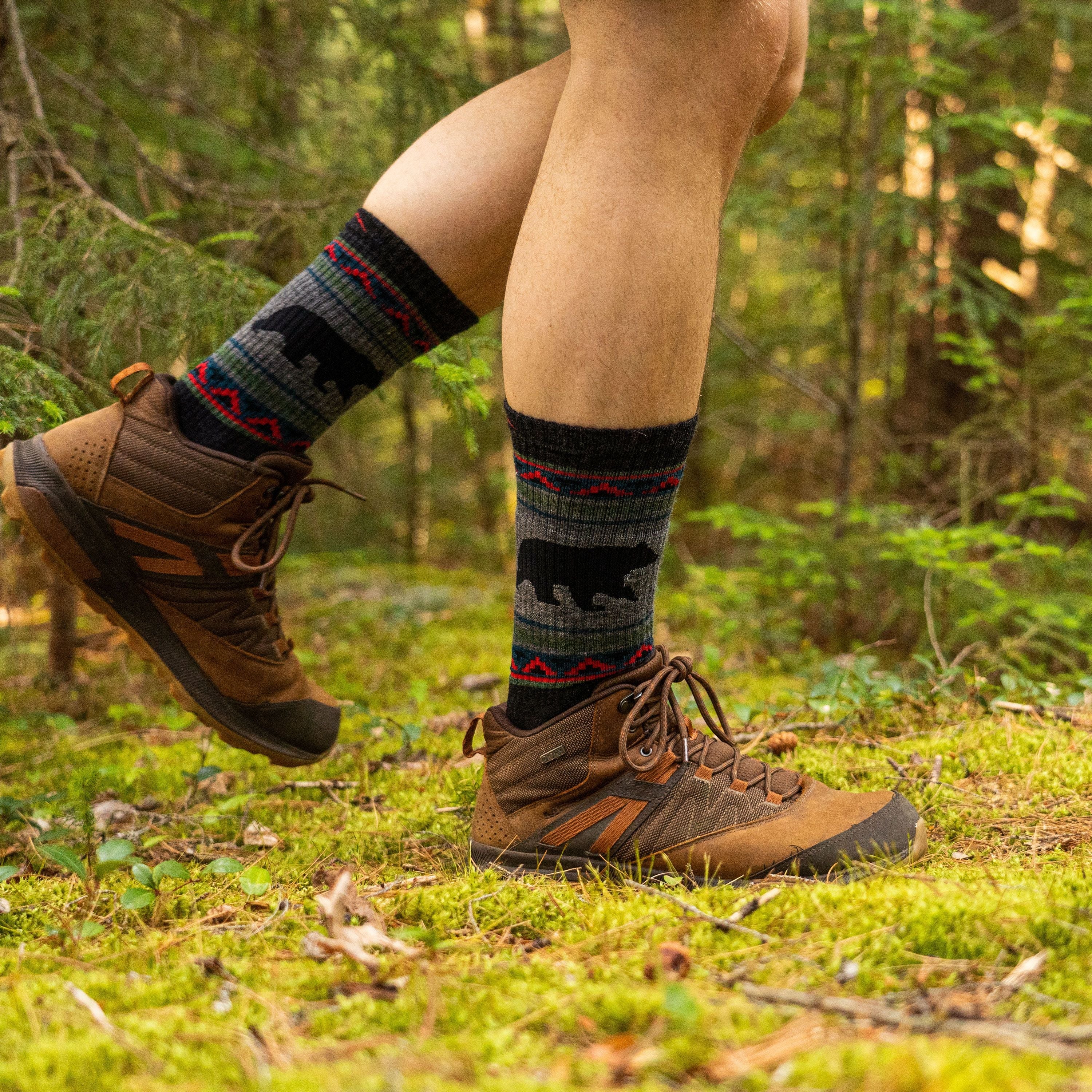 Darn Tough Men's Hiker VanGrizzle Boot Midweight with Cushion charcoal