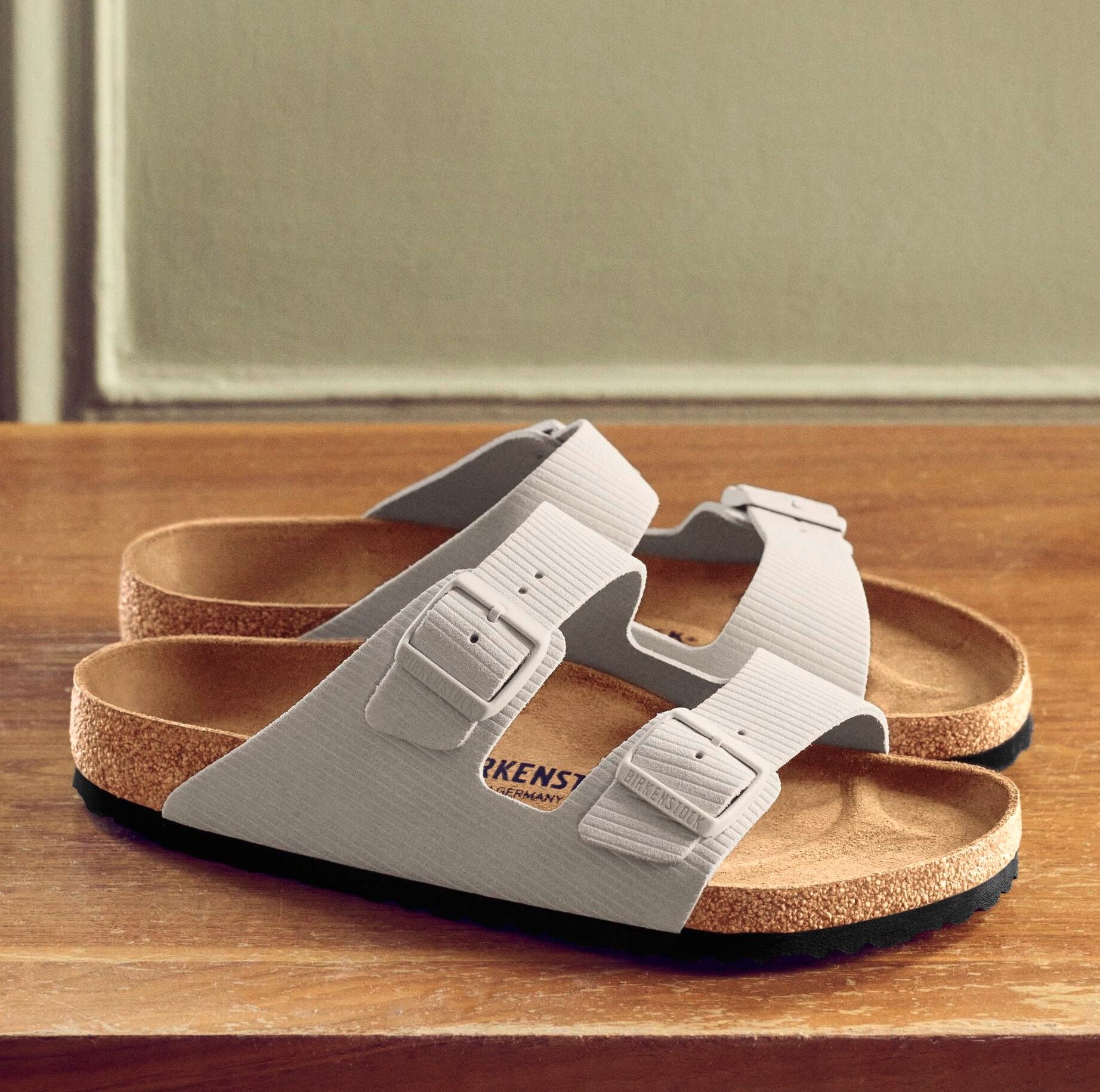 Birkenstock Arizona corduroy stone coin suede