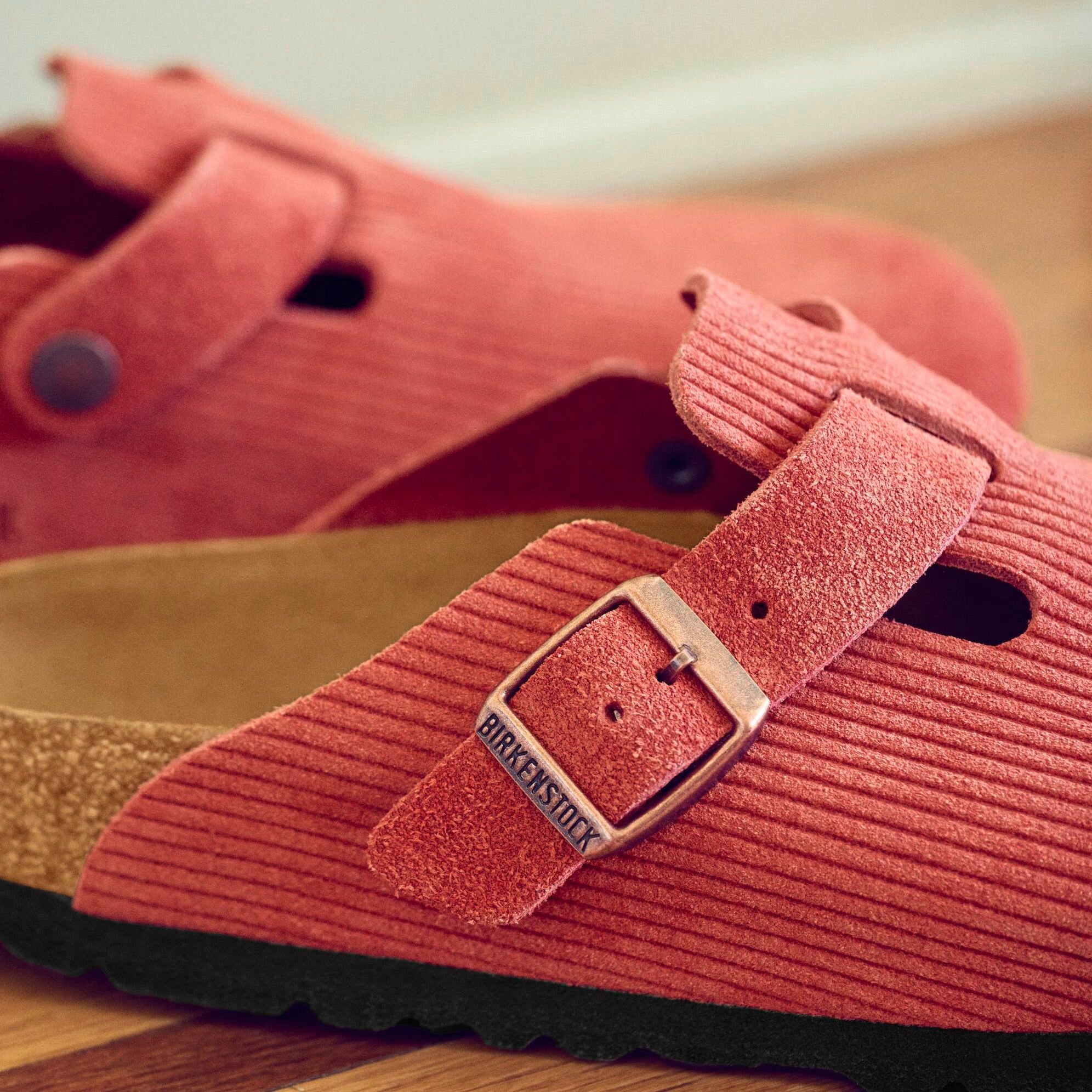Birkenstock Boston corduroy sienna suede