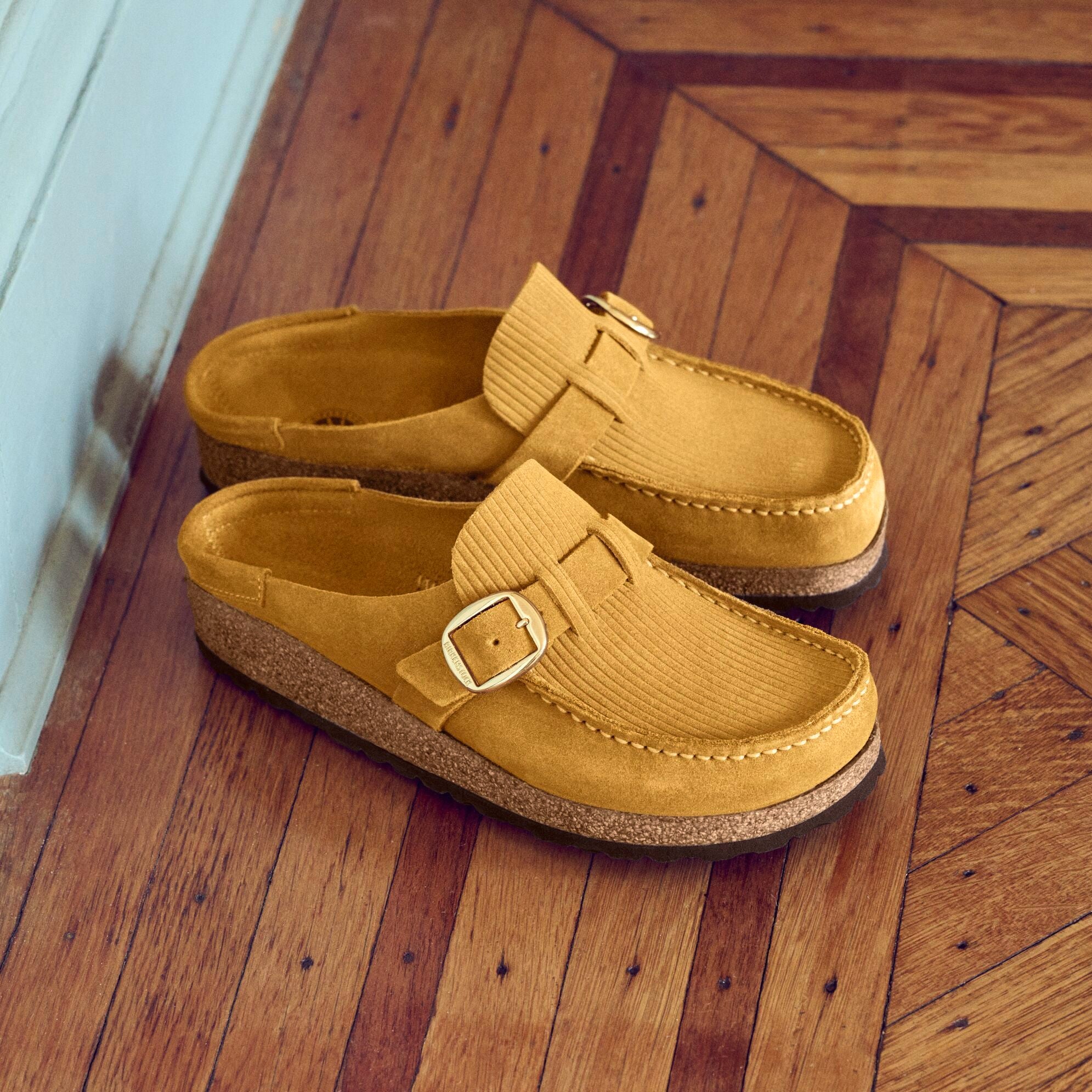 Birkenstock Buckley corduroy cork brown suede