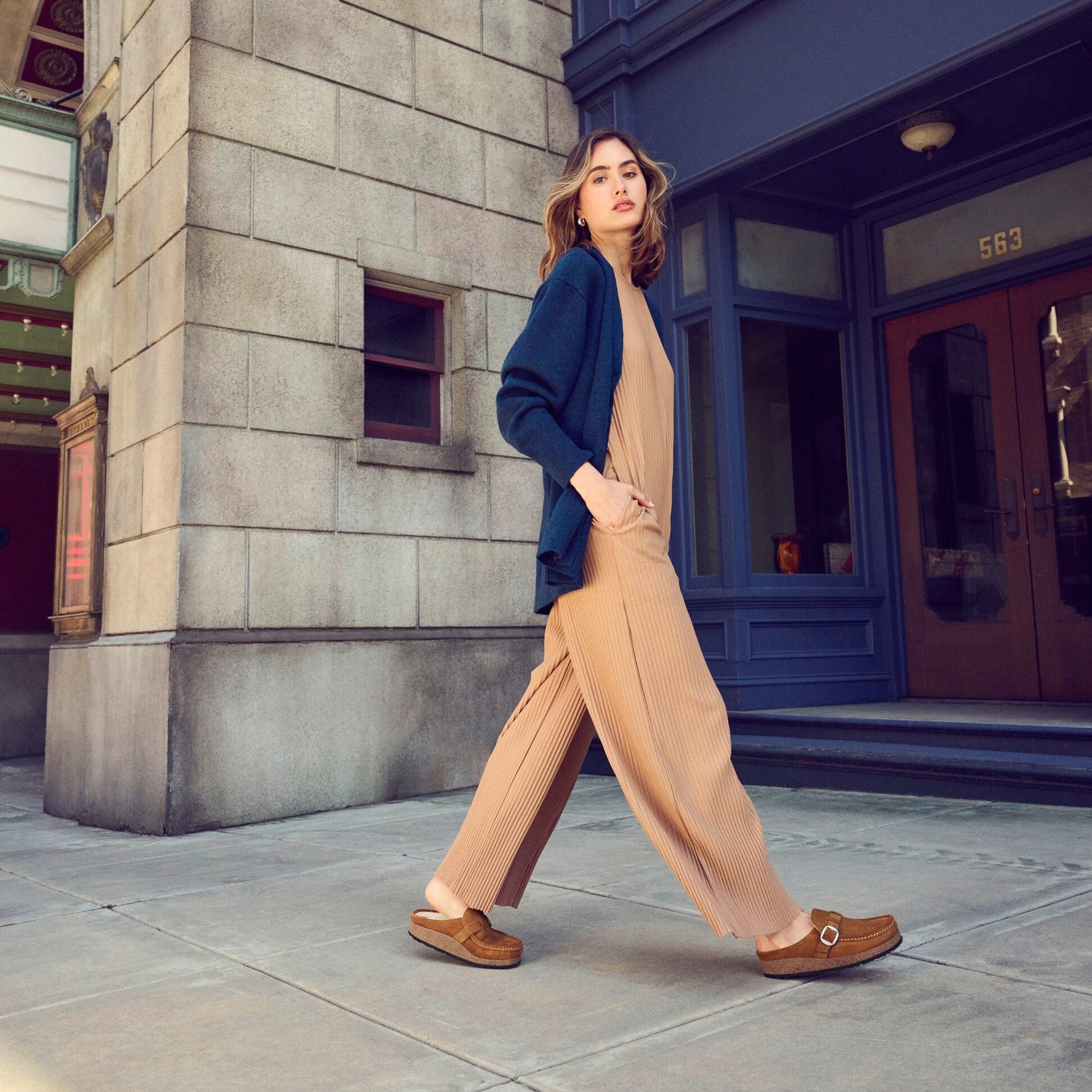 Birkenstock Buckley Shearling tea suede/natural shearling