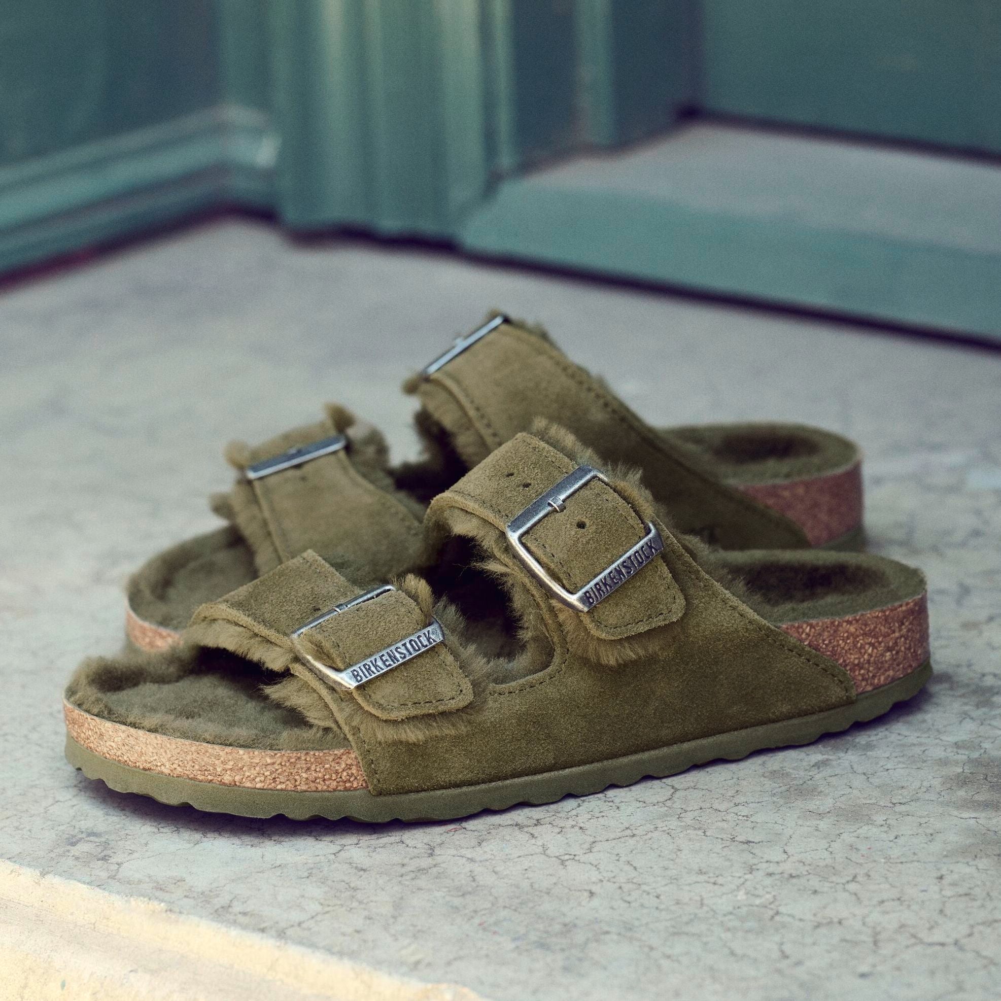 Birkenstock Limited Edition Arizona thyme suede/thyme shearling
