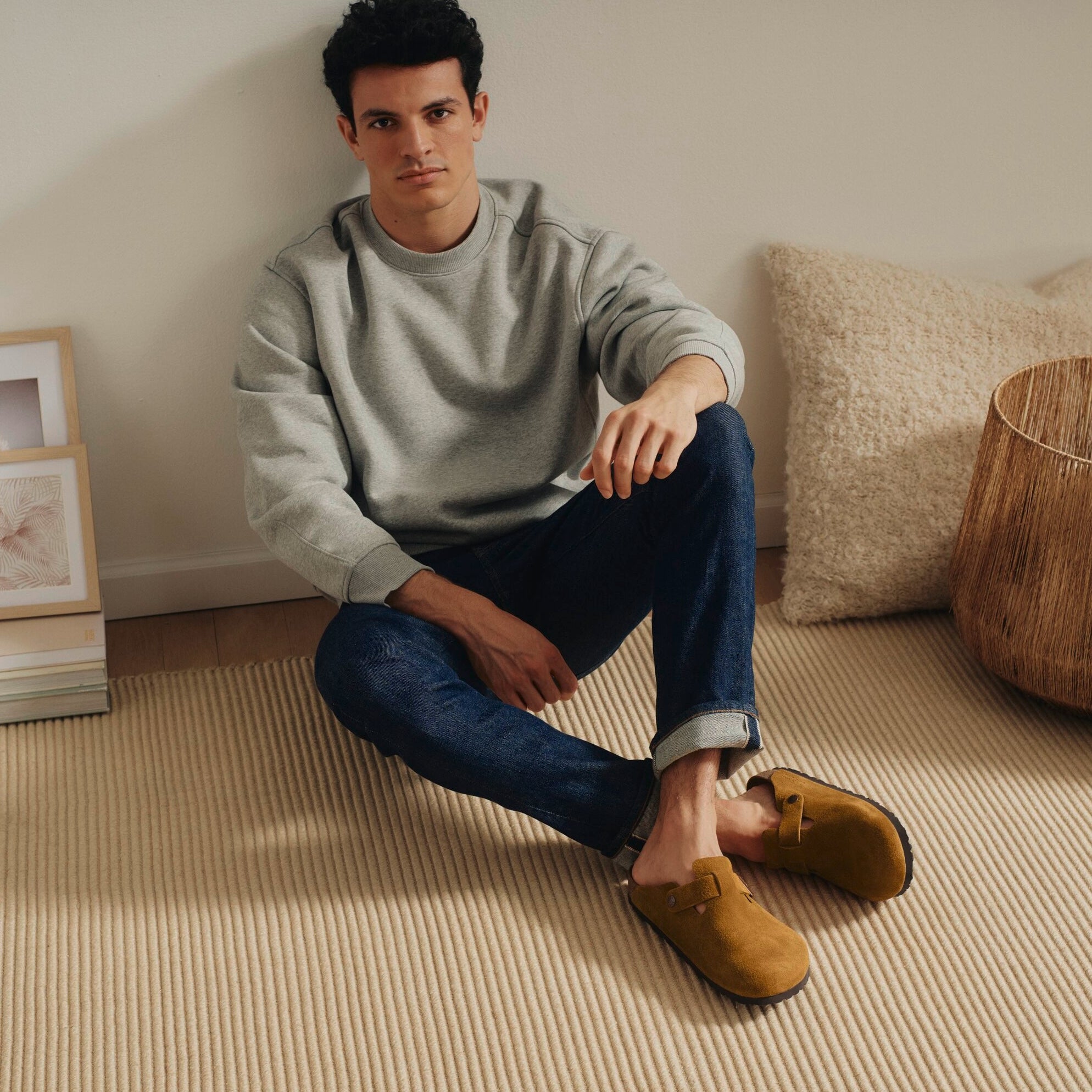 Birkenstock Boston Soft Footbed mink suede