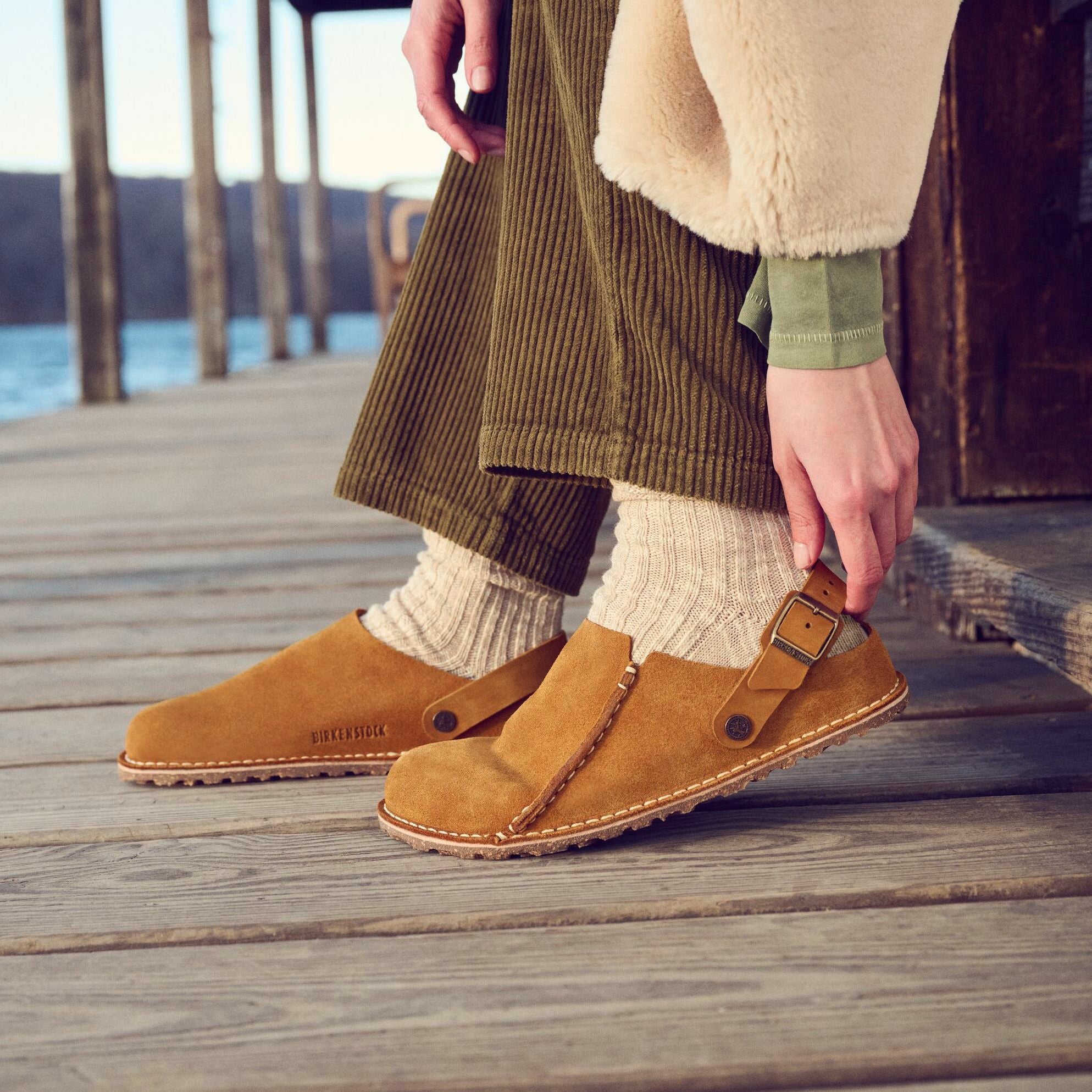 Birkenstock Lutry mink suede