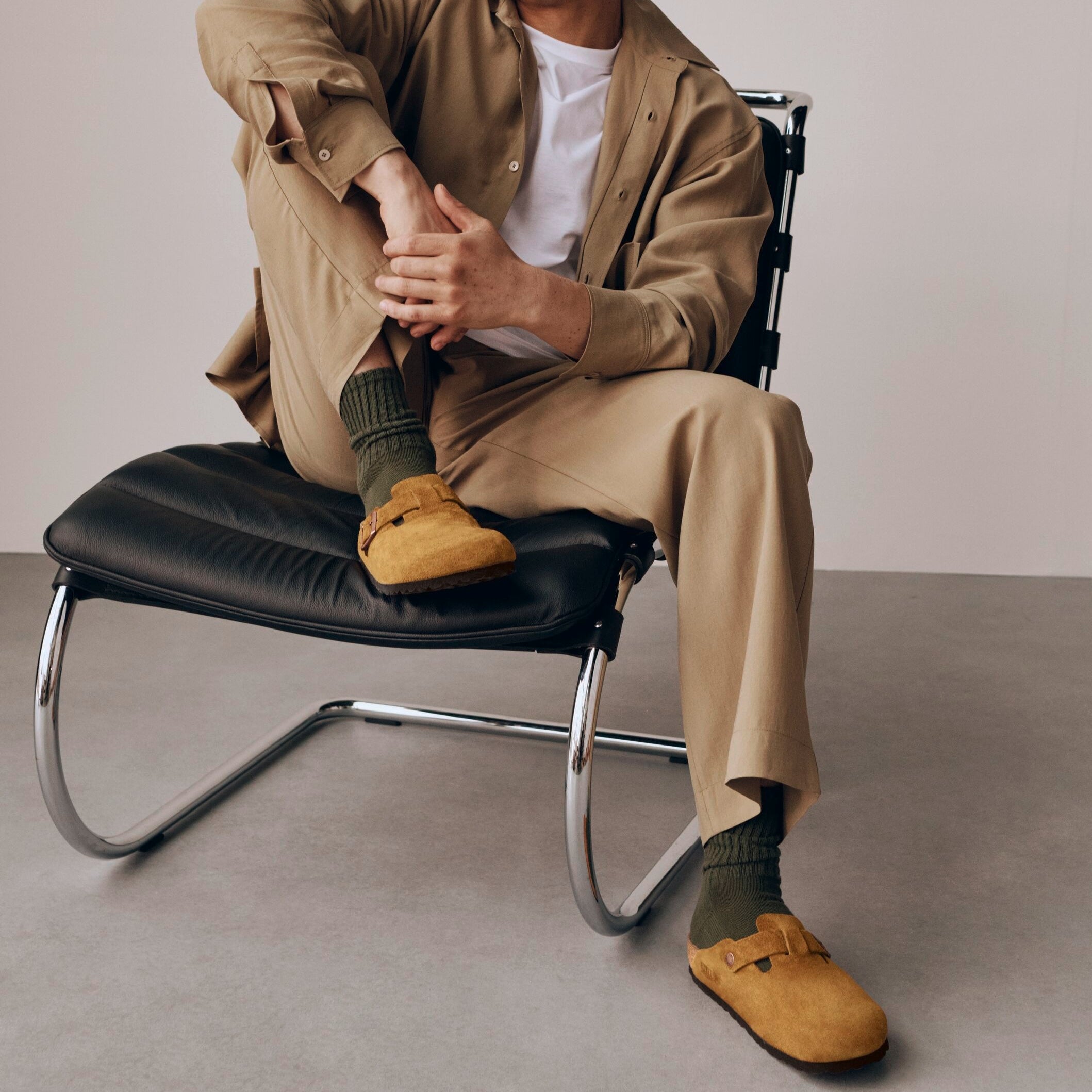 Birkenstock Boston Soft Footbed mink suede