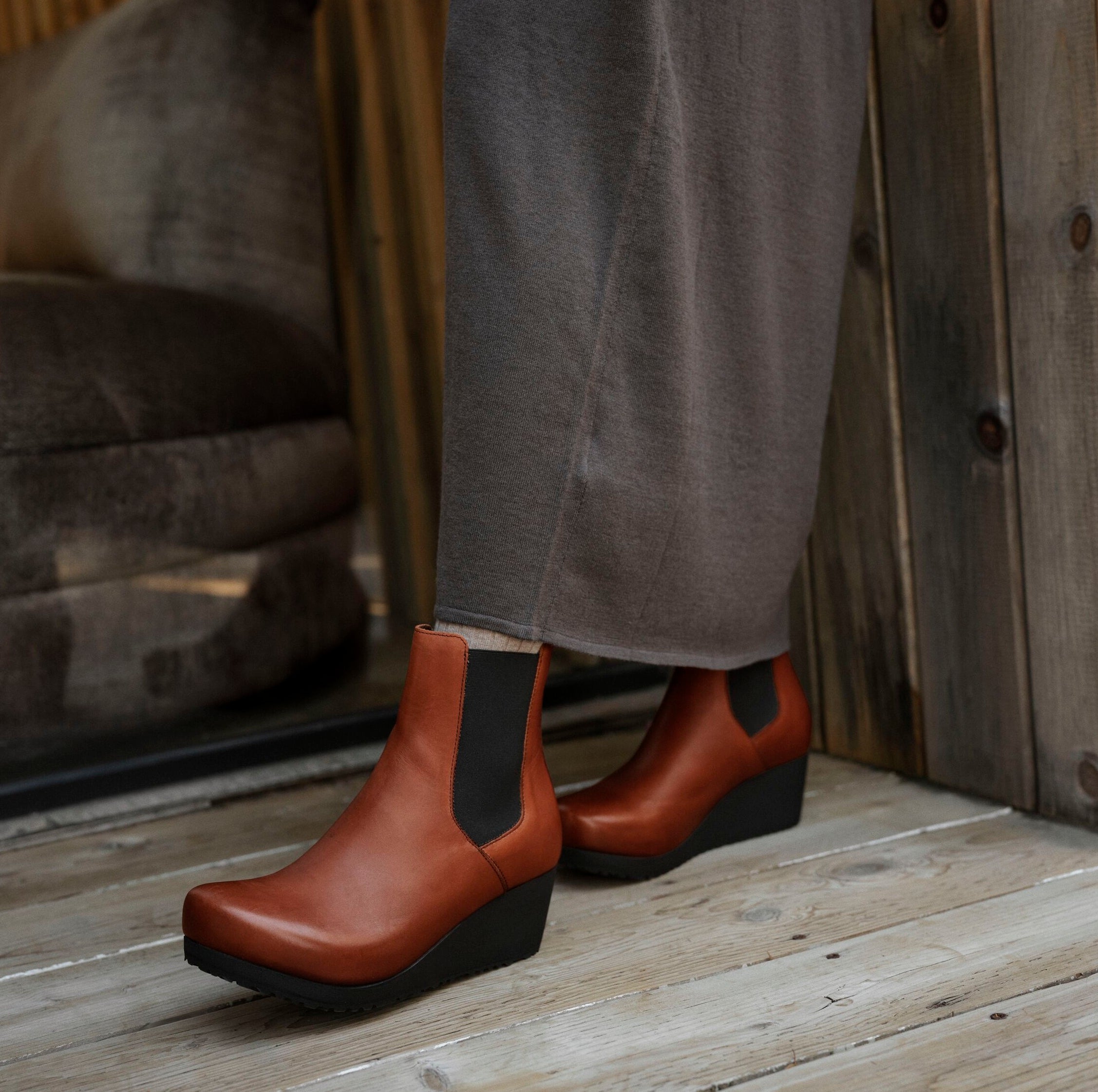 Papillio Ebba Slip On cognac leather by Birkenstock