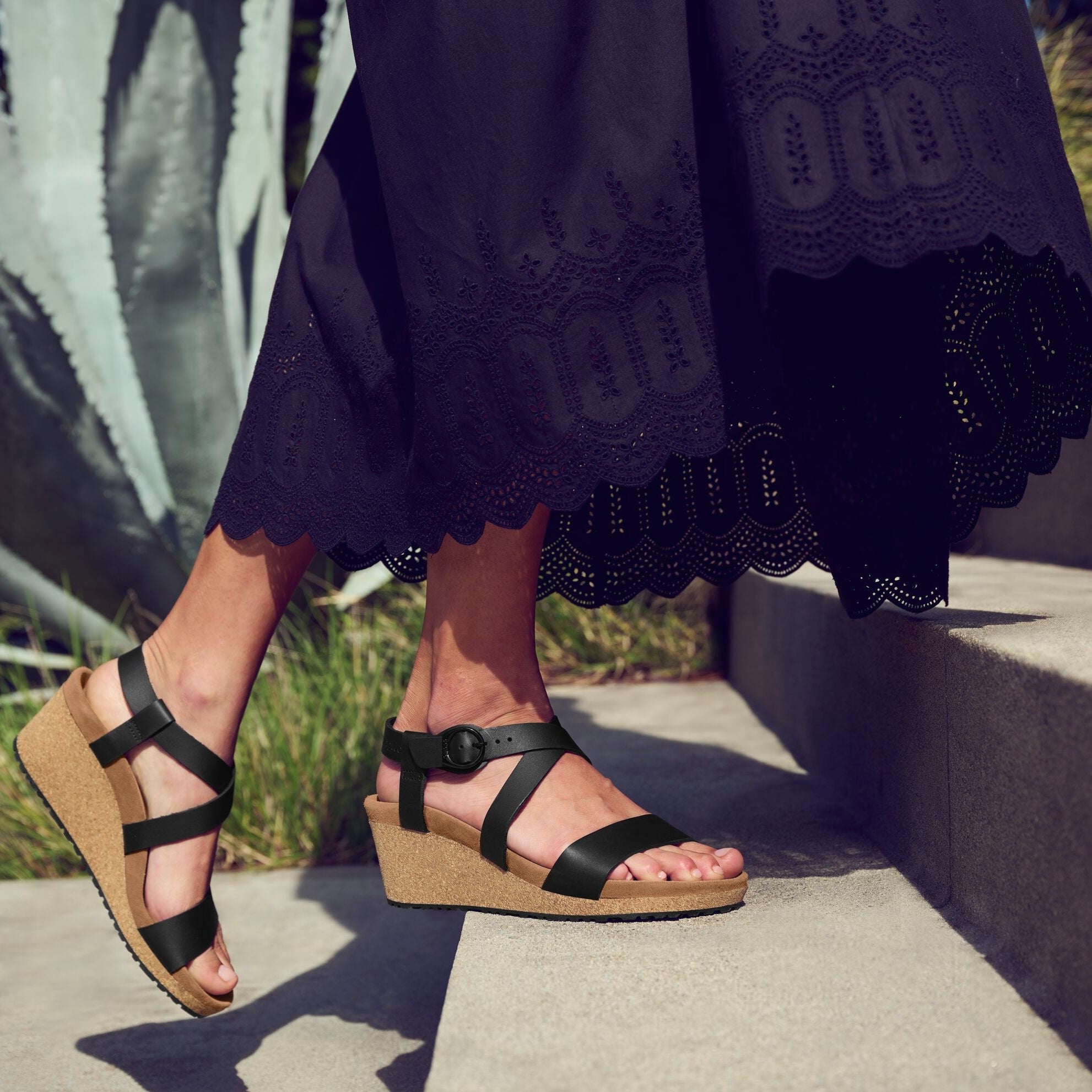 Papillio Sibyl black leather by Birkenstock