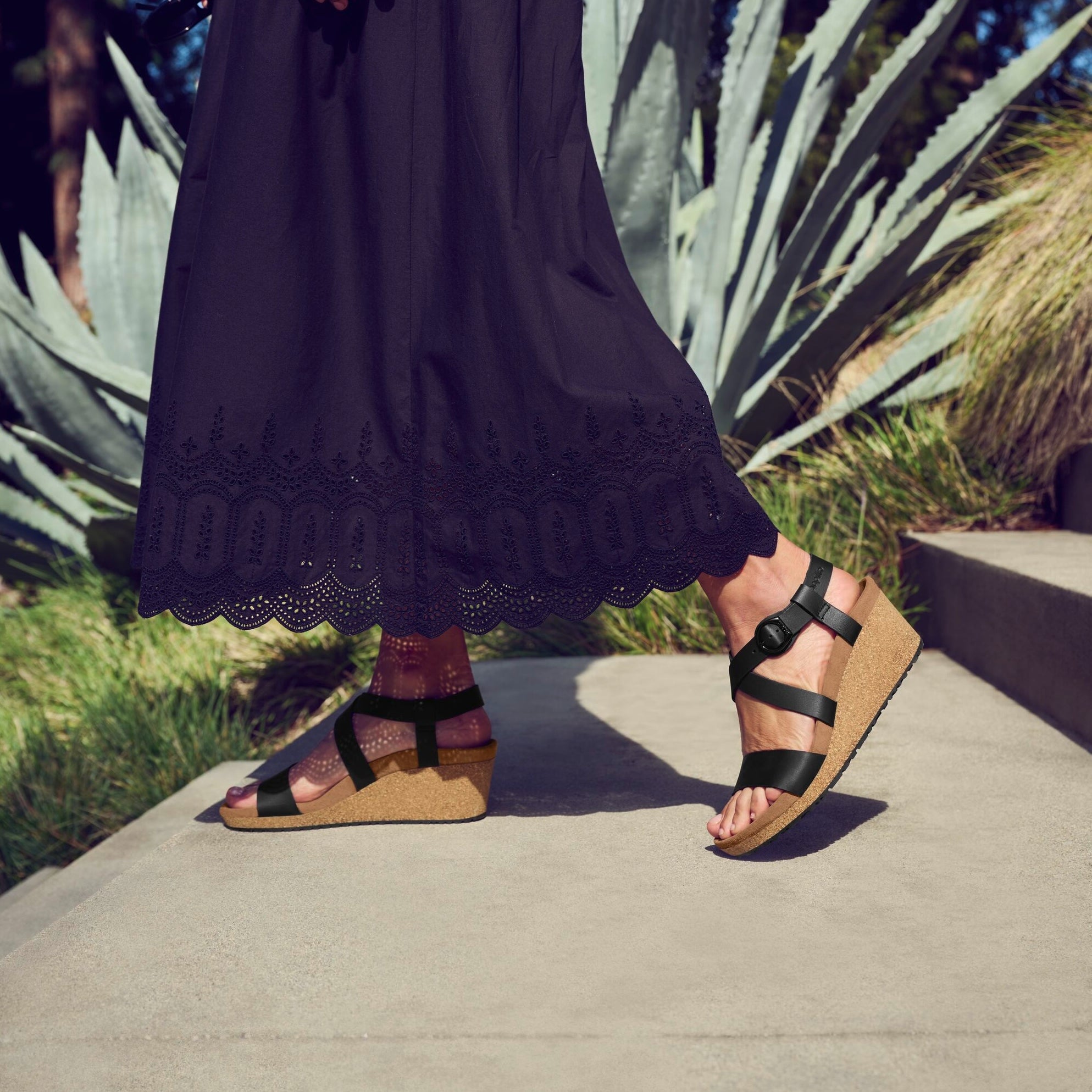 Papillio Sibyl black leather by Birkenstock