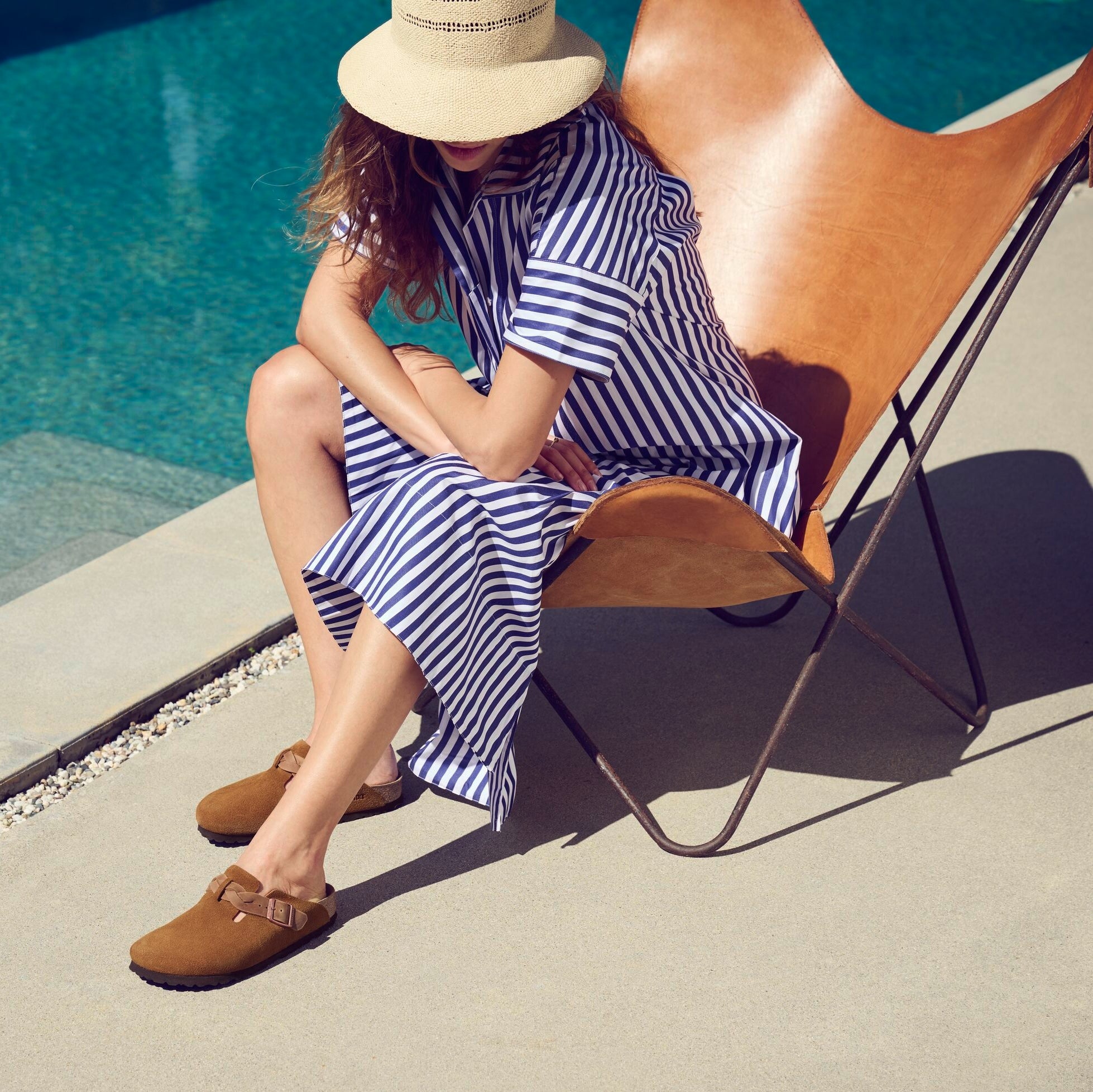 Birkenstock Boston Braid mink suede