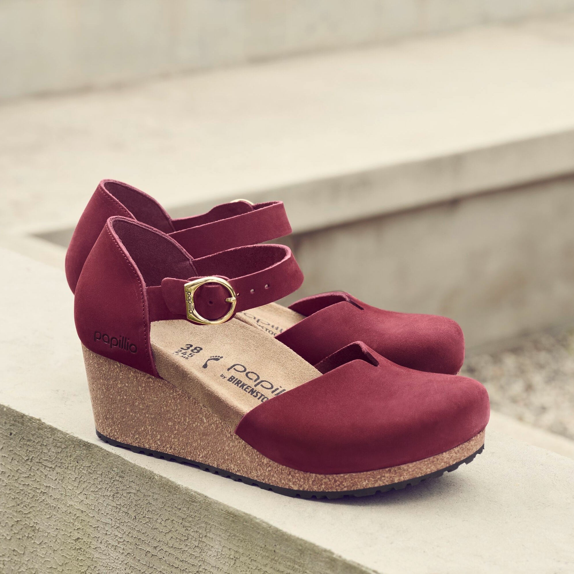 Papillio Mary zinfandel nubuck by Birkenstock