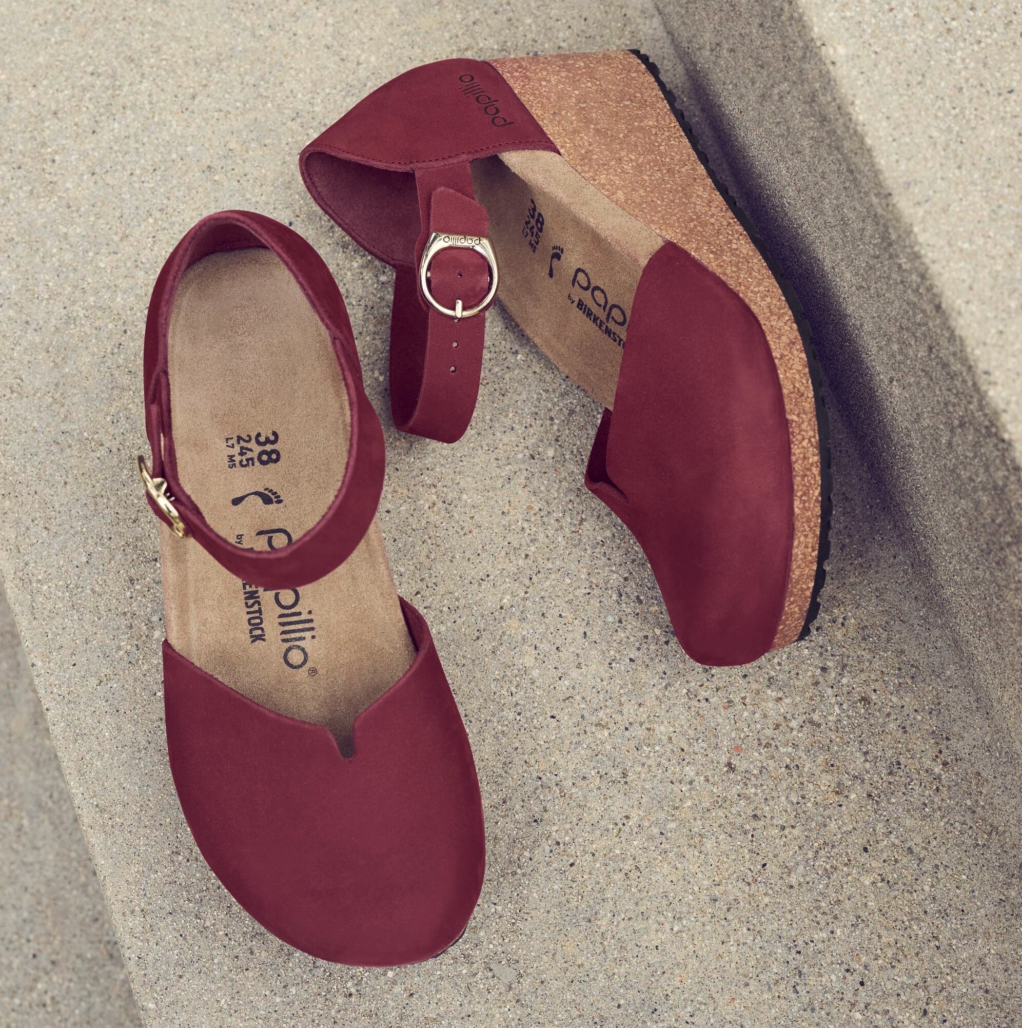 Papillio Mary zinfandel nubuck by Birkenstock