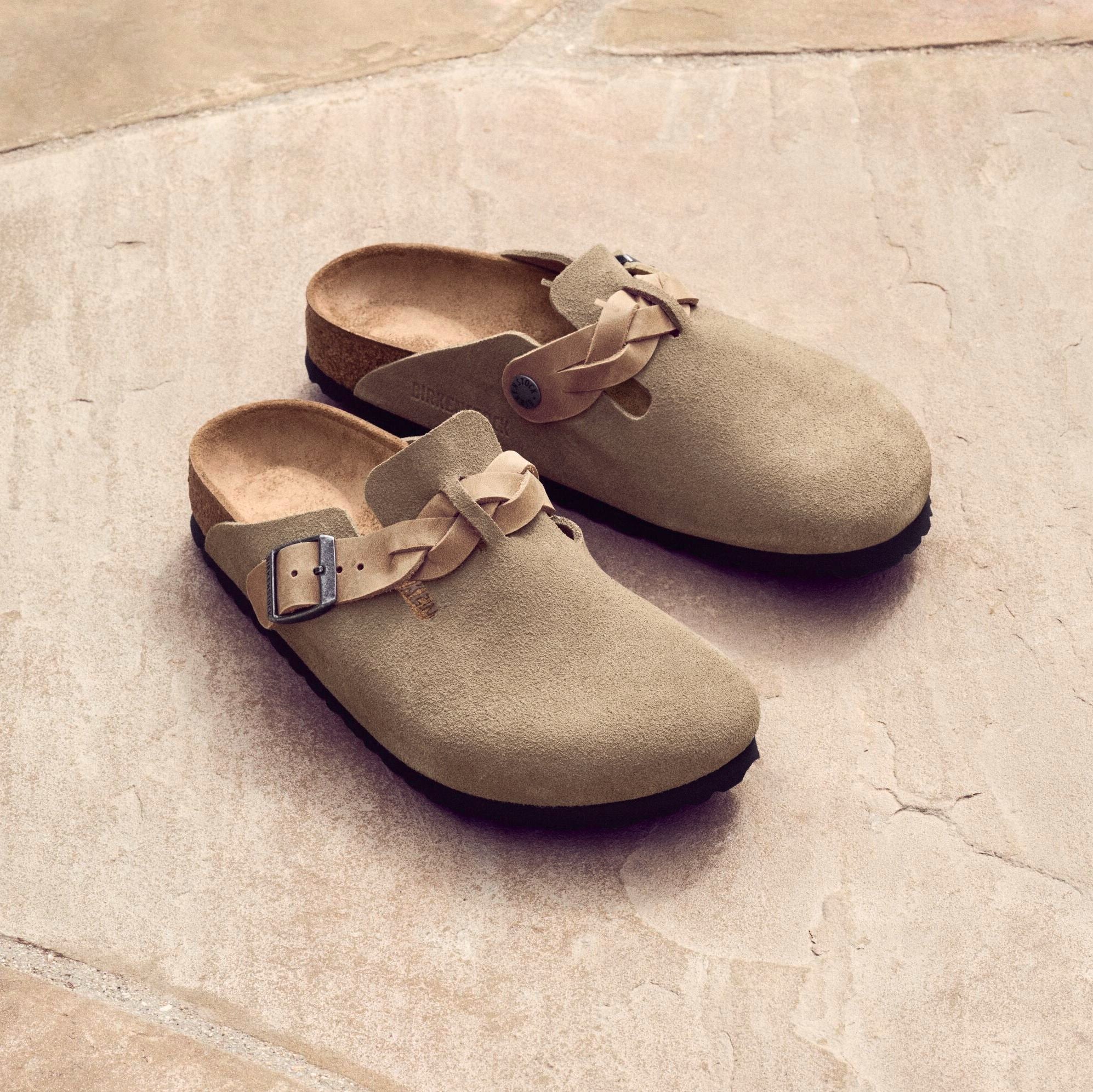 Birkenstock Limited Edition Boston Braid taupe suede