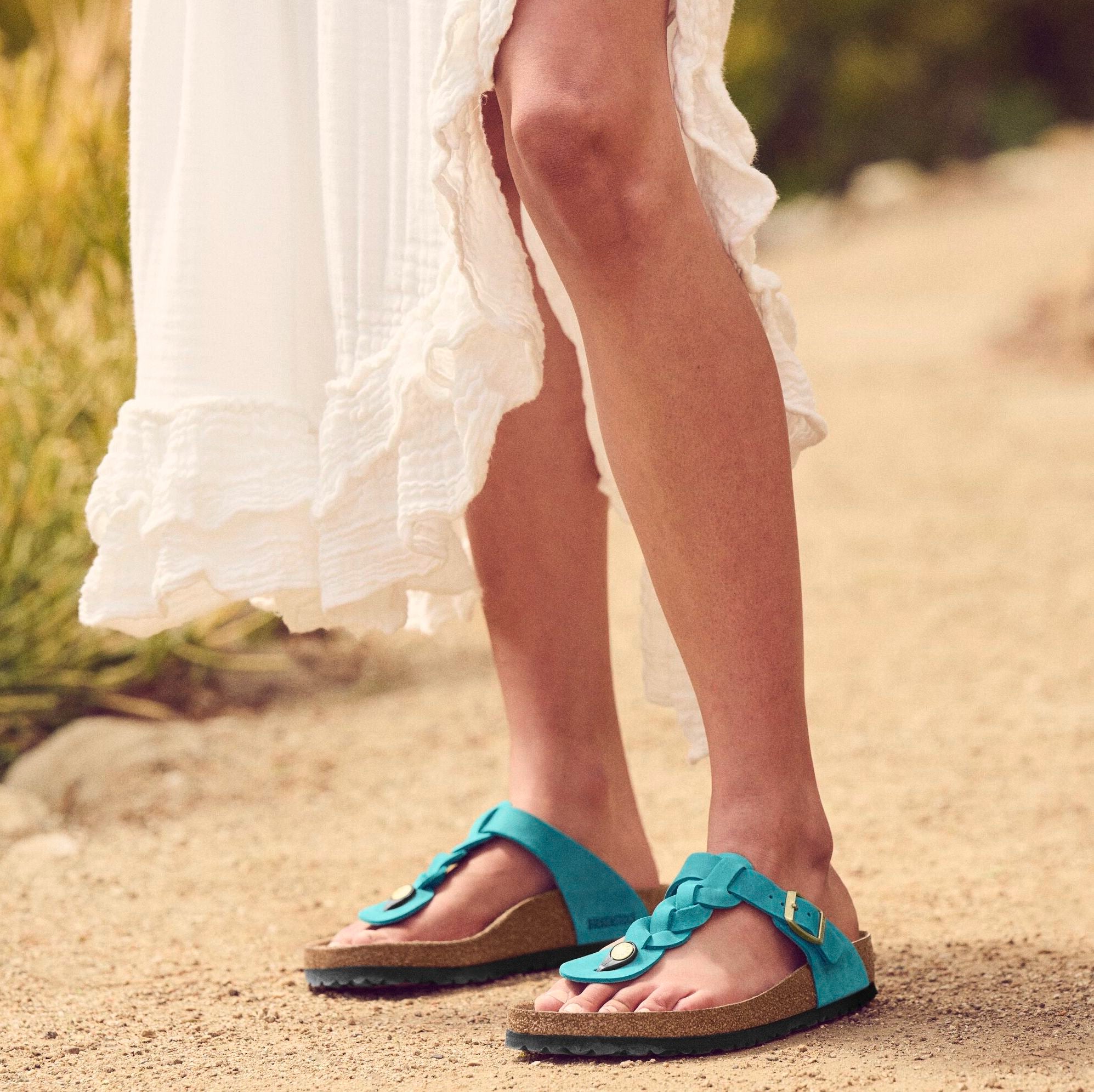 Birkenstock Gizeh Braid biscay bay oiled leather