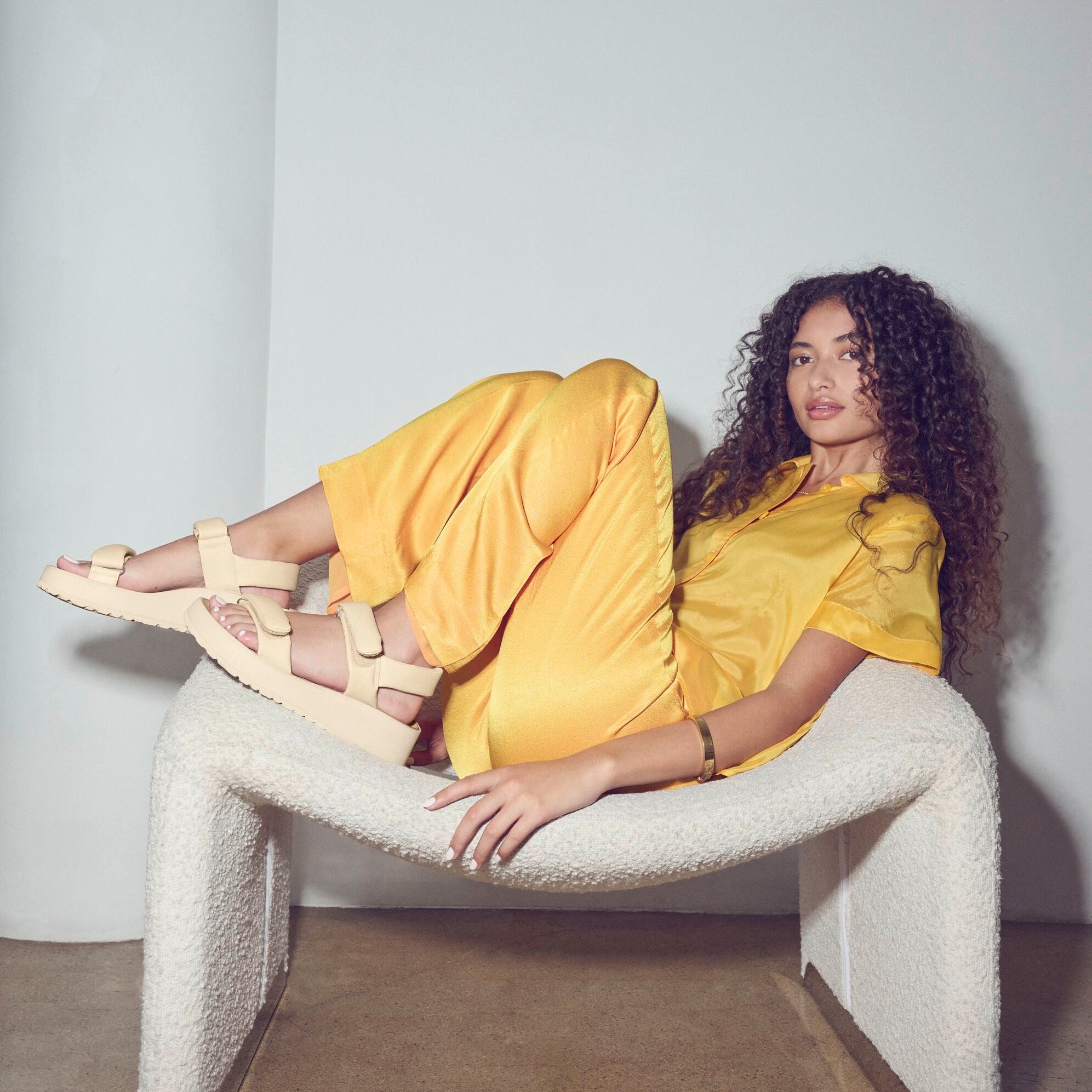 Papillio Theda ecru leather by Birkenstock
