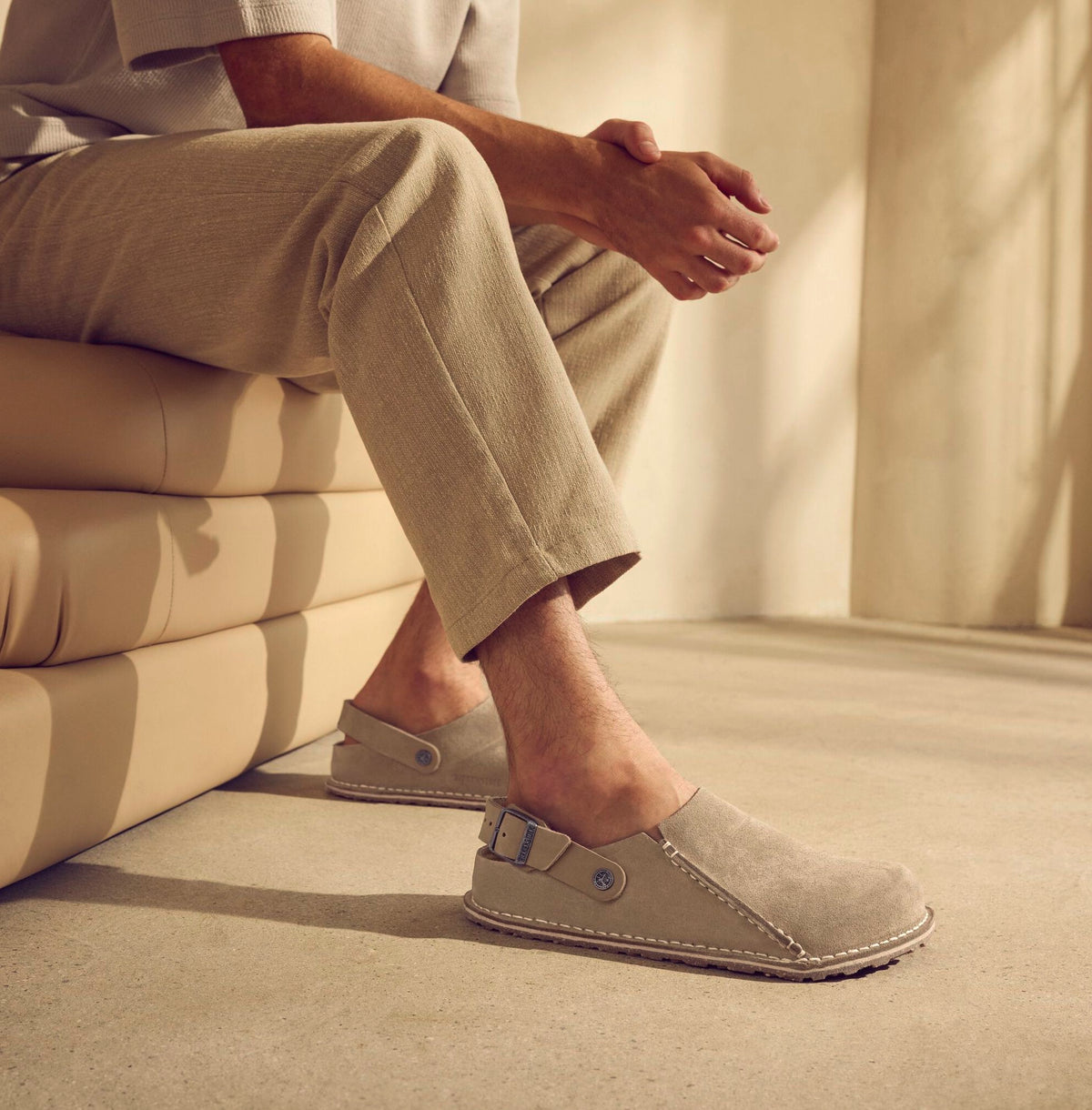 Birkenstock Lutry gray taupe suede