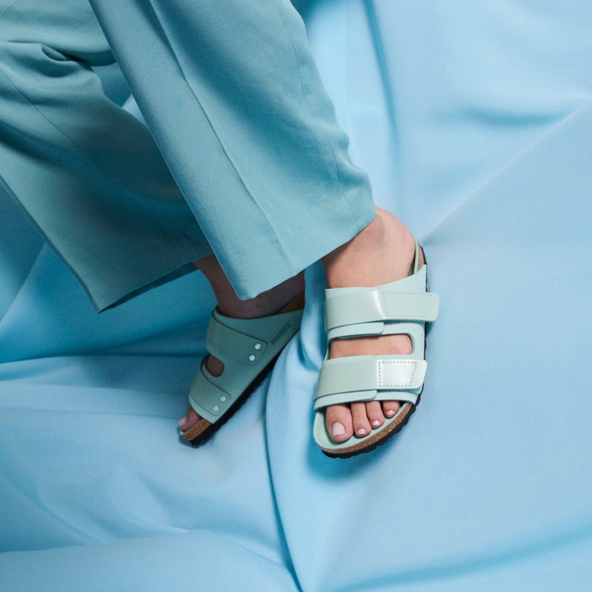 Birkenstock Uji Hex surf green nubuck/high shine leather