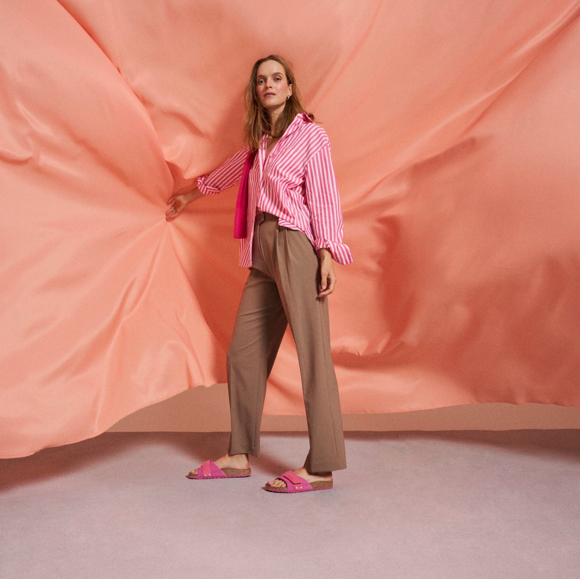Birkenstock Oita fuchsia tulip suede