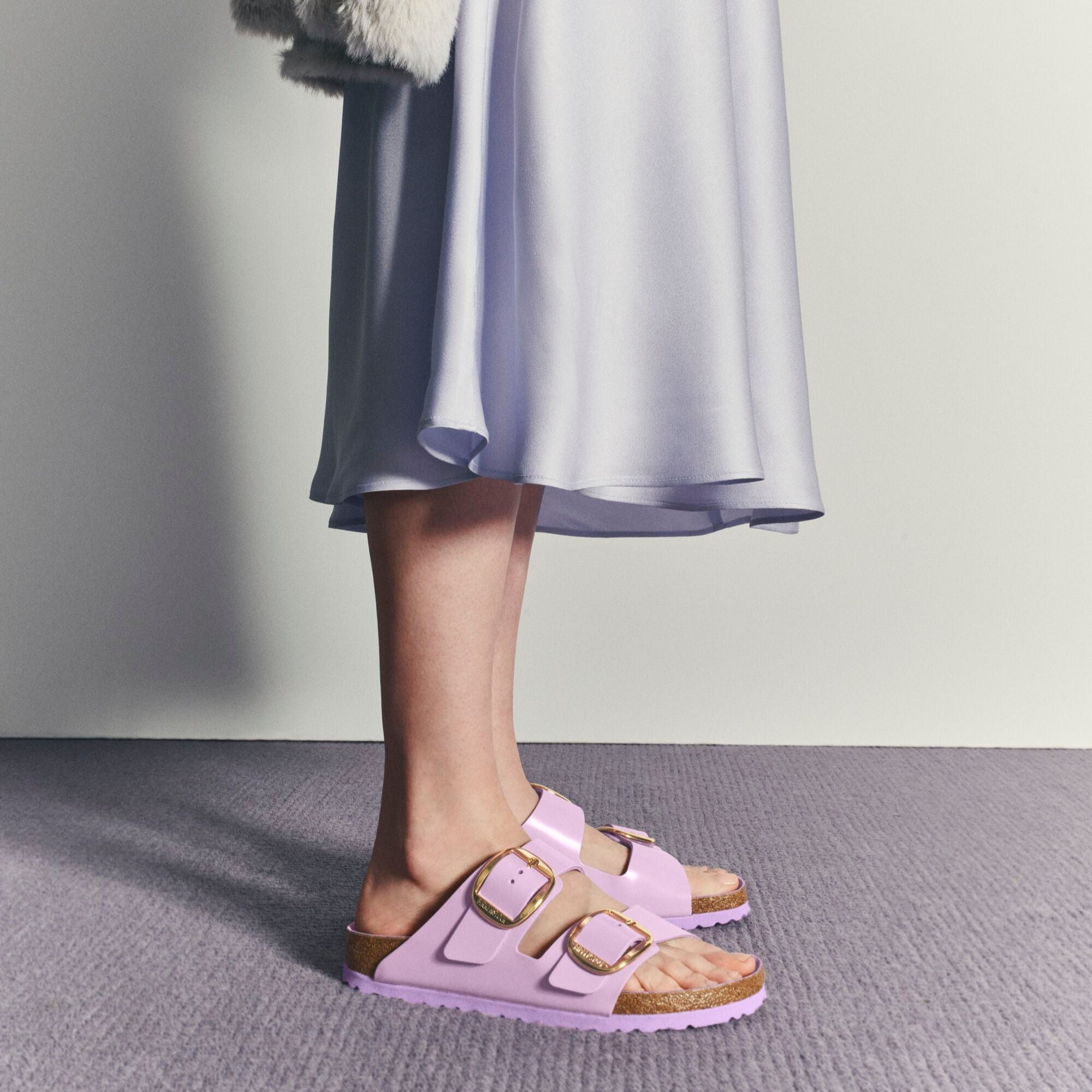 Birkenstock Arizona Big Buckle high shine crocus leather