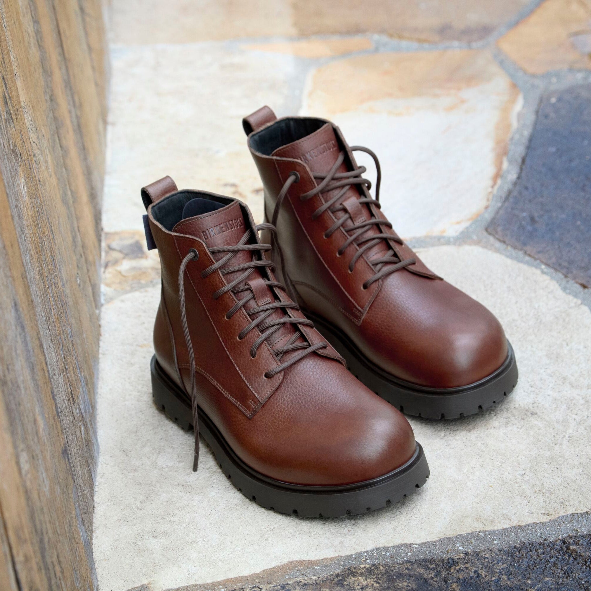 Birkenstock Men's Highwood Lace Mid Waterproof chocolate leather