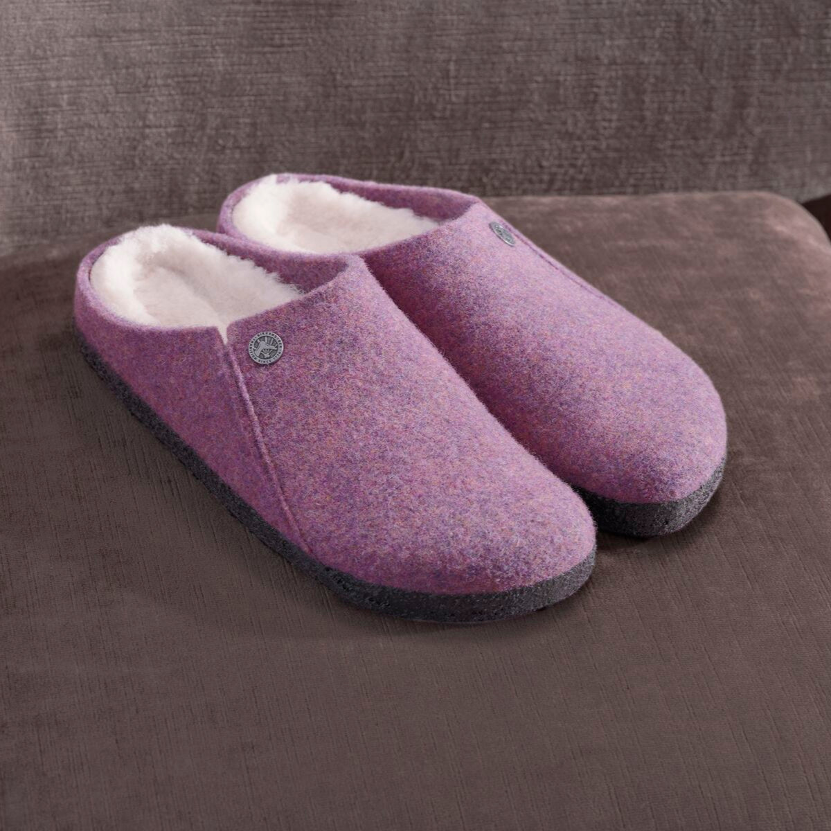 Birkenstock Zermatt Shearling mauve melange wool/natural shearling