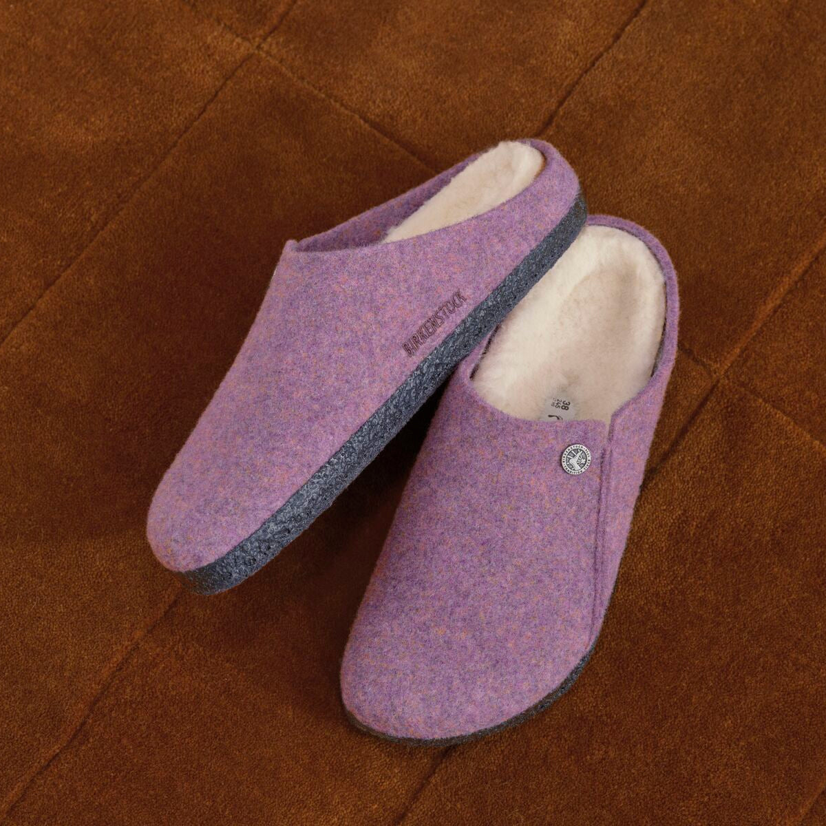 Birkenstock Zermatt Shearling mauve melange wool/natural shearling