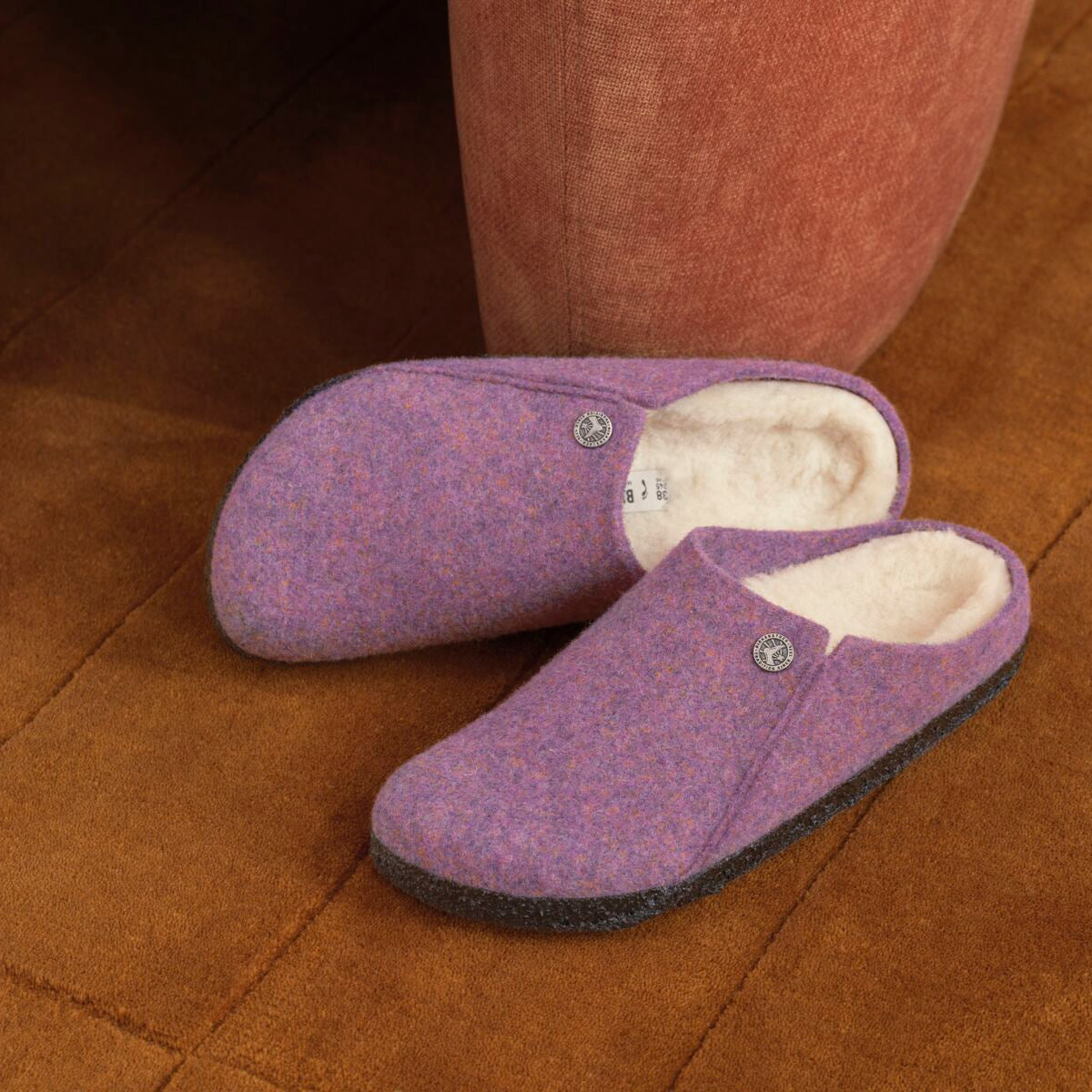Birkenstock Zermatt Shearling mauve melange wool/natural shearling