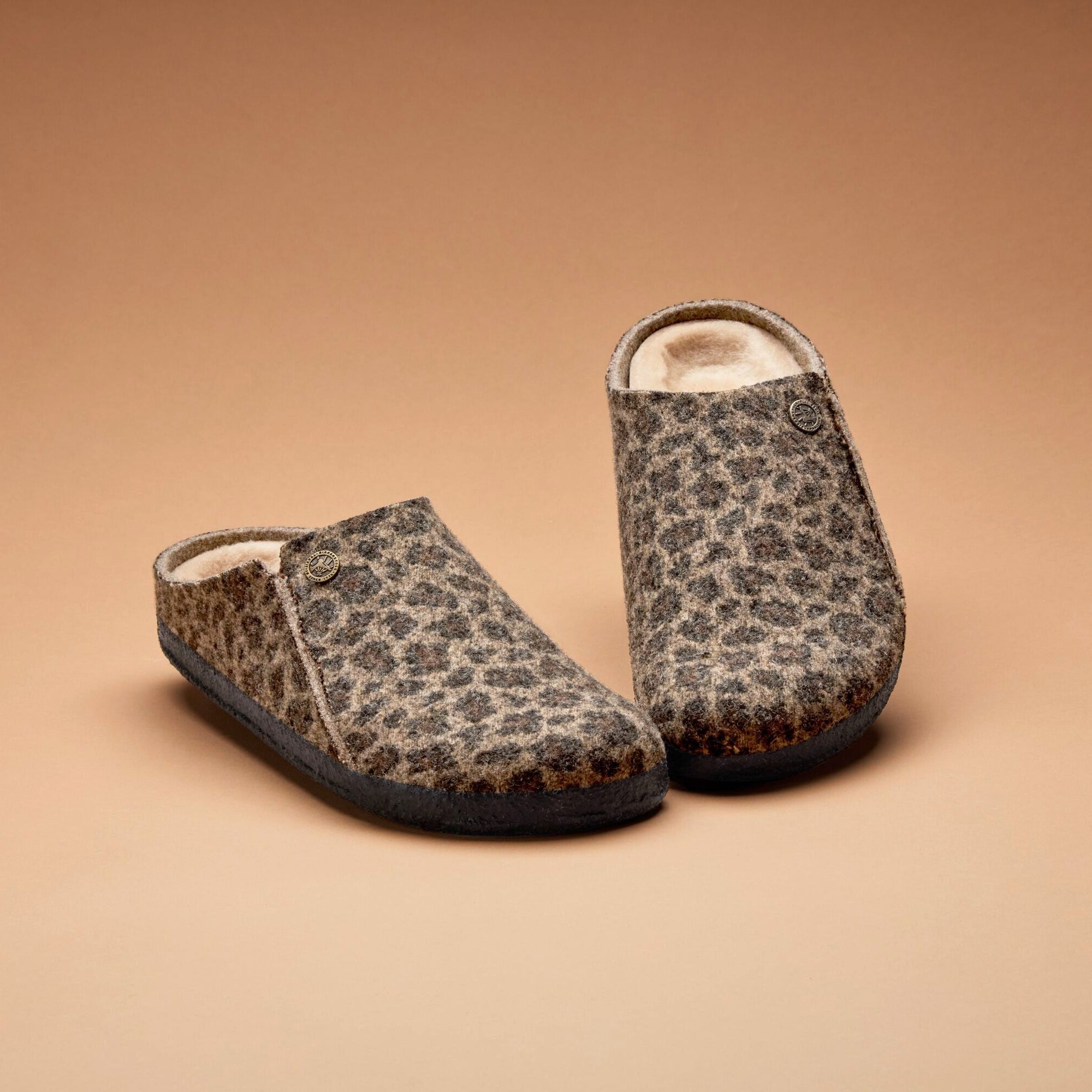 Birkenstock Zermatt Shearling leopard toffee wool/natural shearling