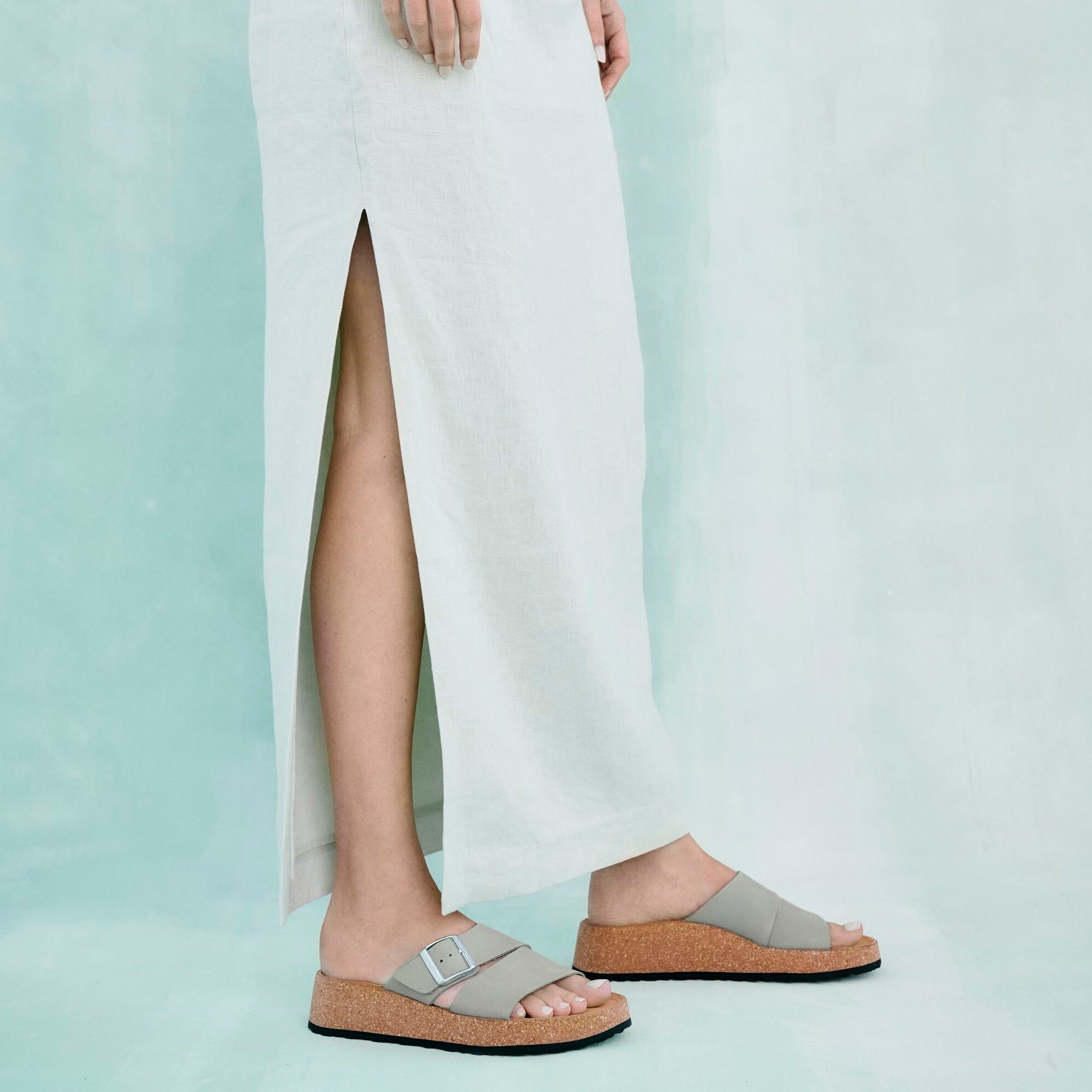 Papillio Almina pure sage nubuck by Birkenstock