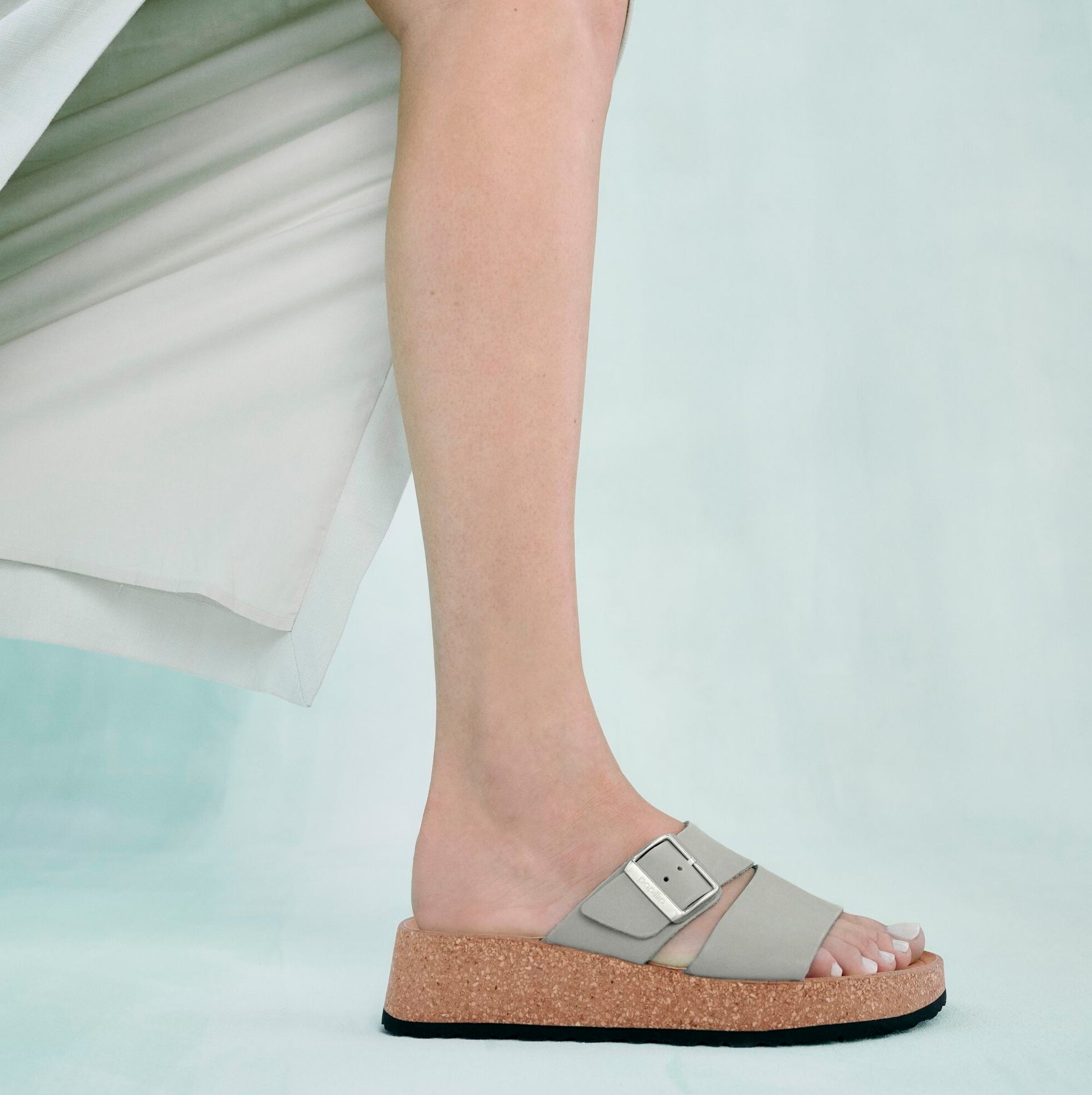 Papillio Almina pure sage nubuck by Birkenstock