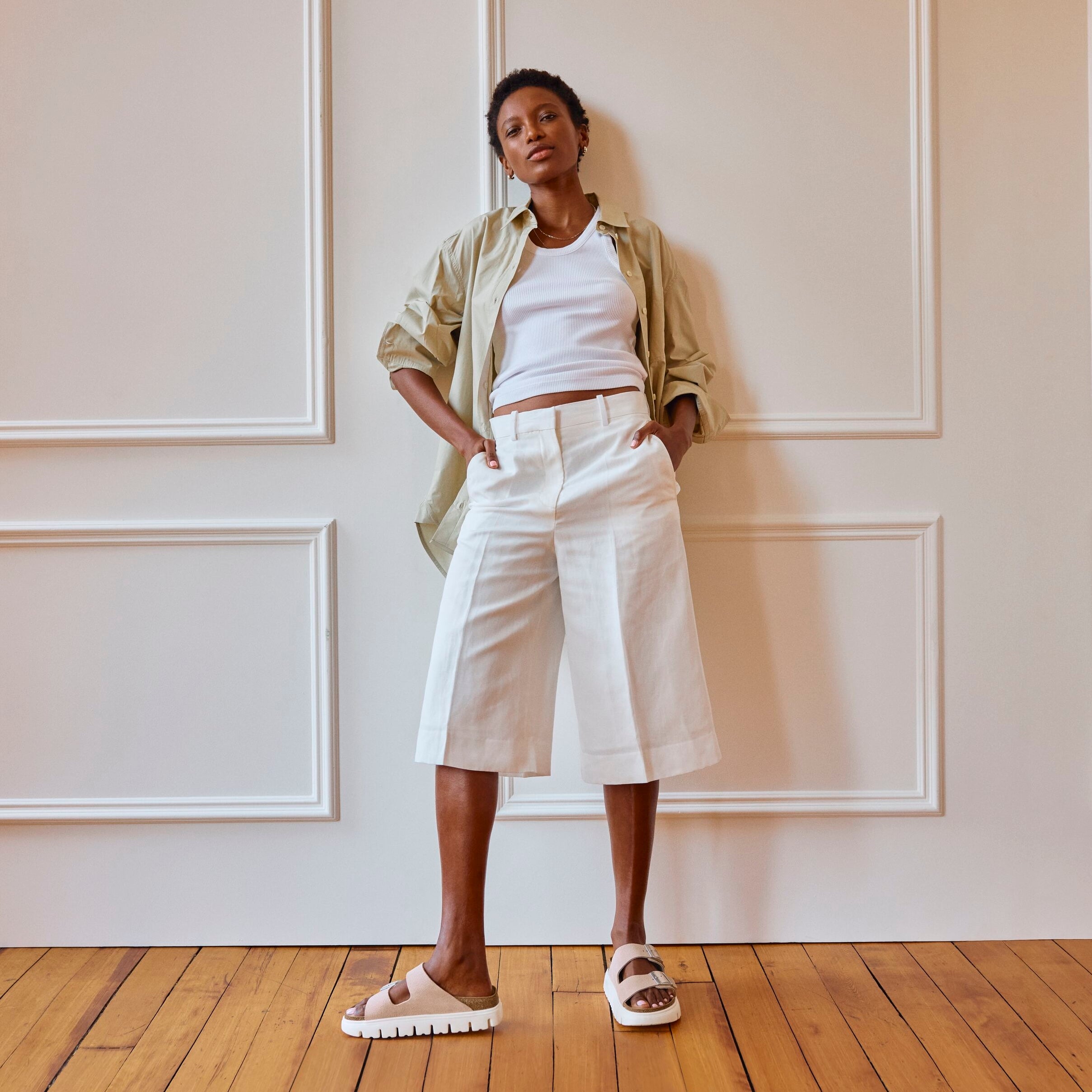Papillio Arizona Chunky light rose suede by Birkenstock