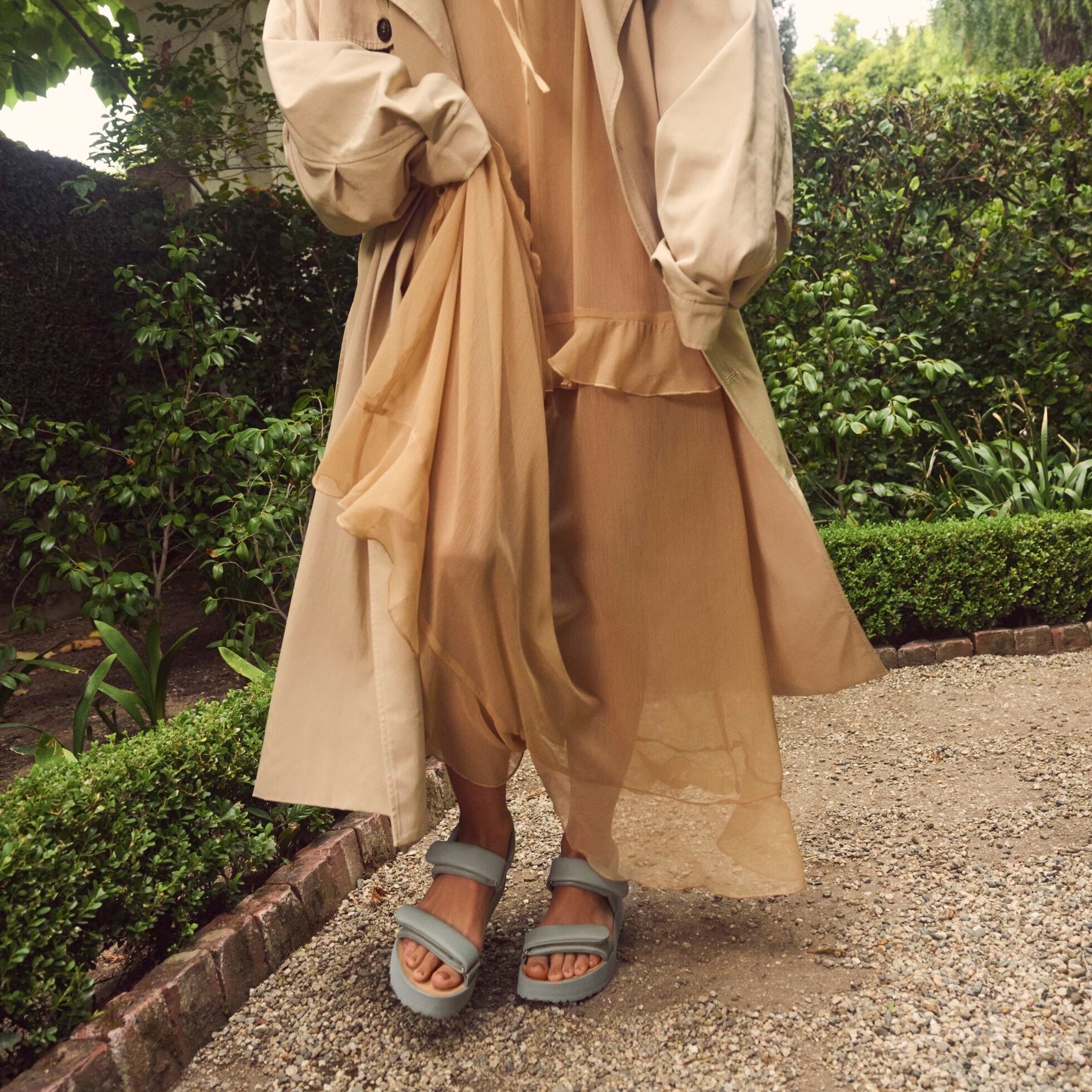 Papillio Theda pure sage leather by Birkenstock