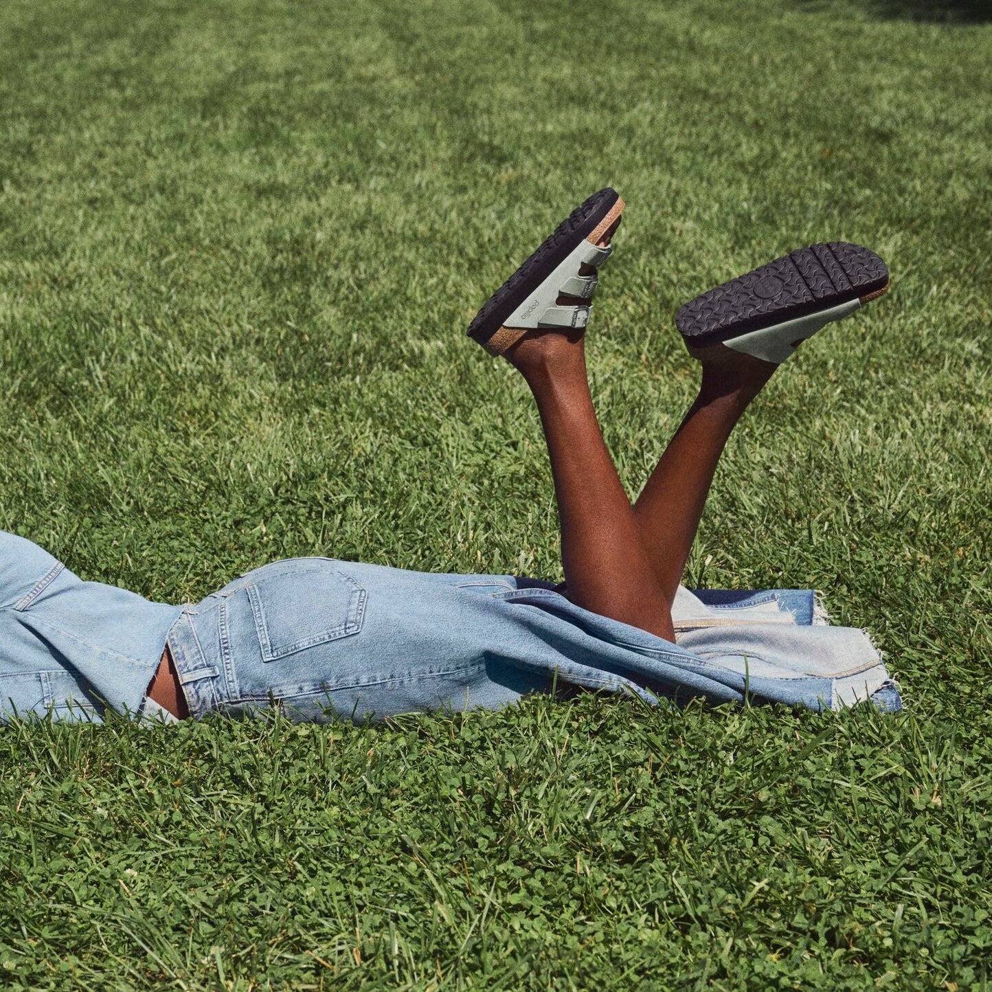 Papillio Florida Platform pure sage nubuck by Birkenstock