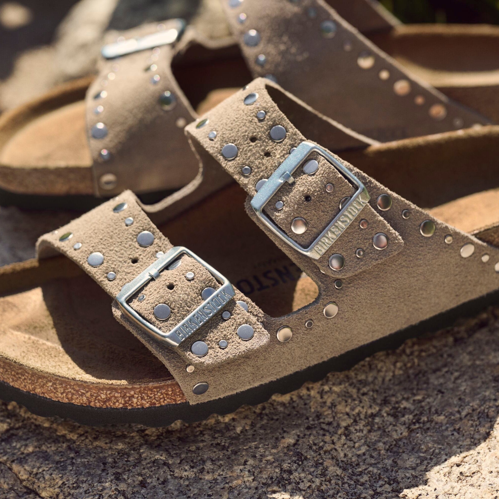 Birkenstock Arizona Rivets taupe suede