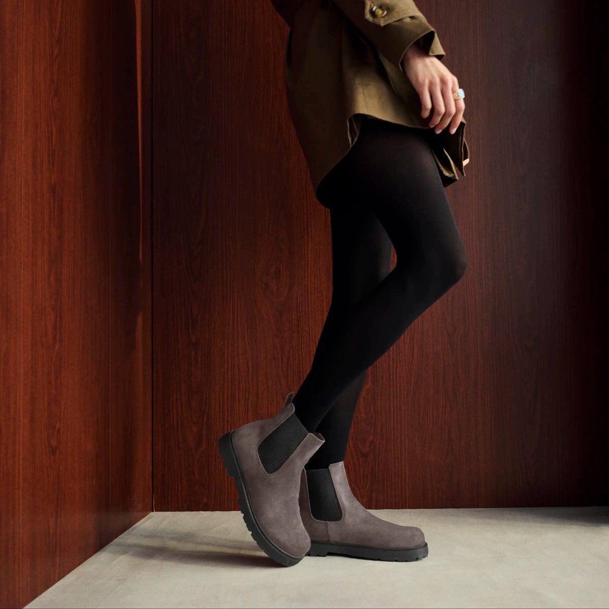 Birkenstock Highwood velvet gray suede