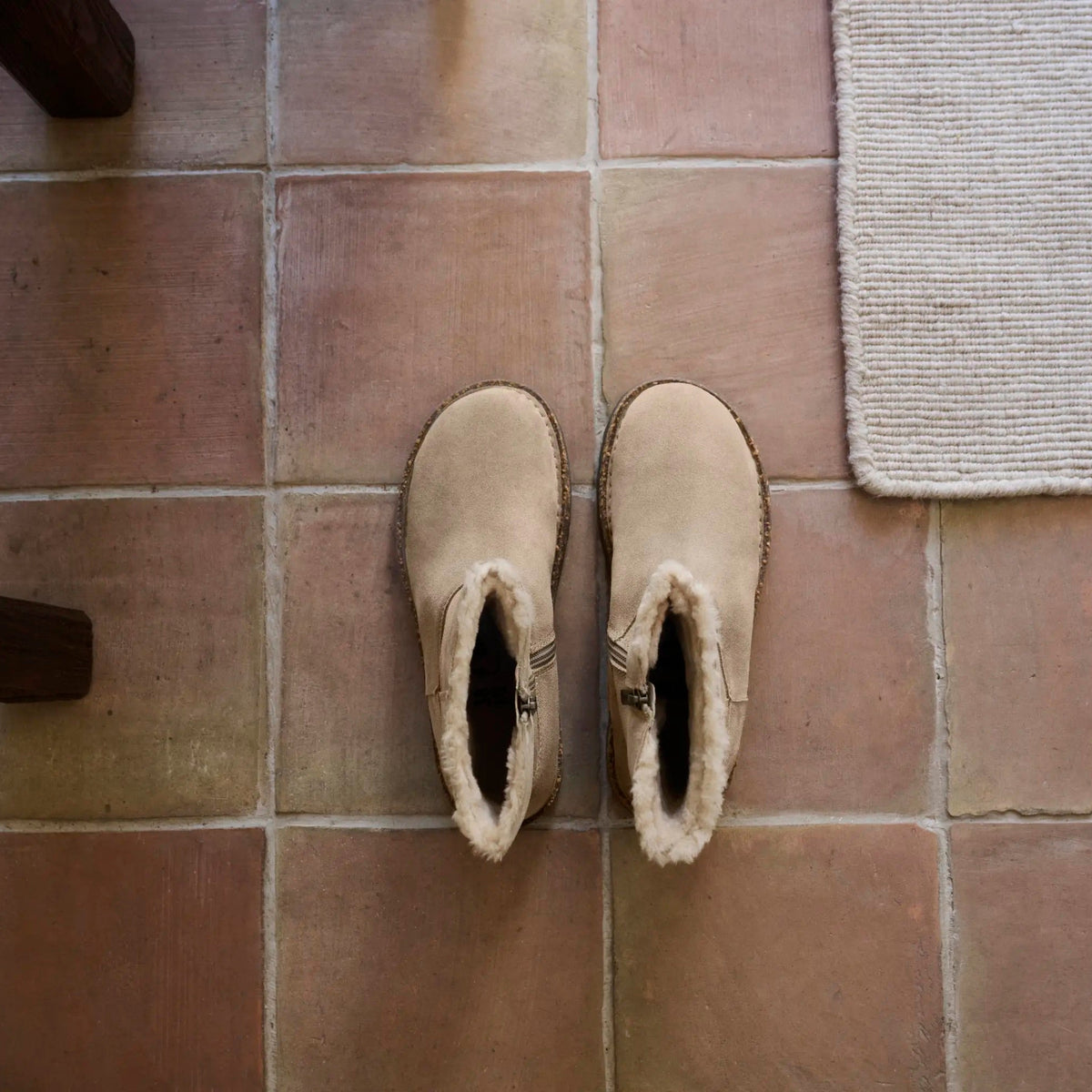 Birkenstock Uppsala Zip Shearling taupe suede/sandcastle shearling