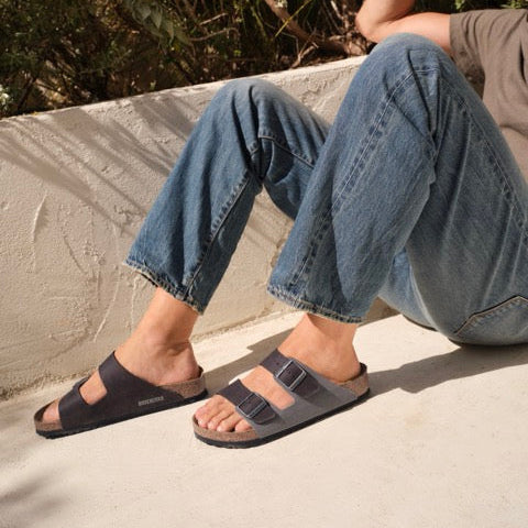 Birkenstock Arizona black desert dust Birkibuc/dark gray Birkibuc