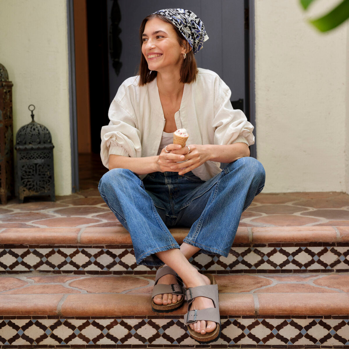 Birkenstock Arizona gray taupe Birkibuc