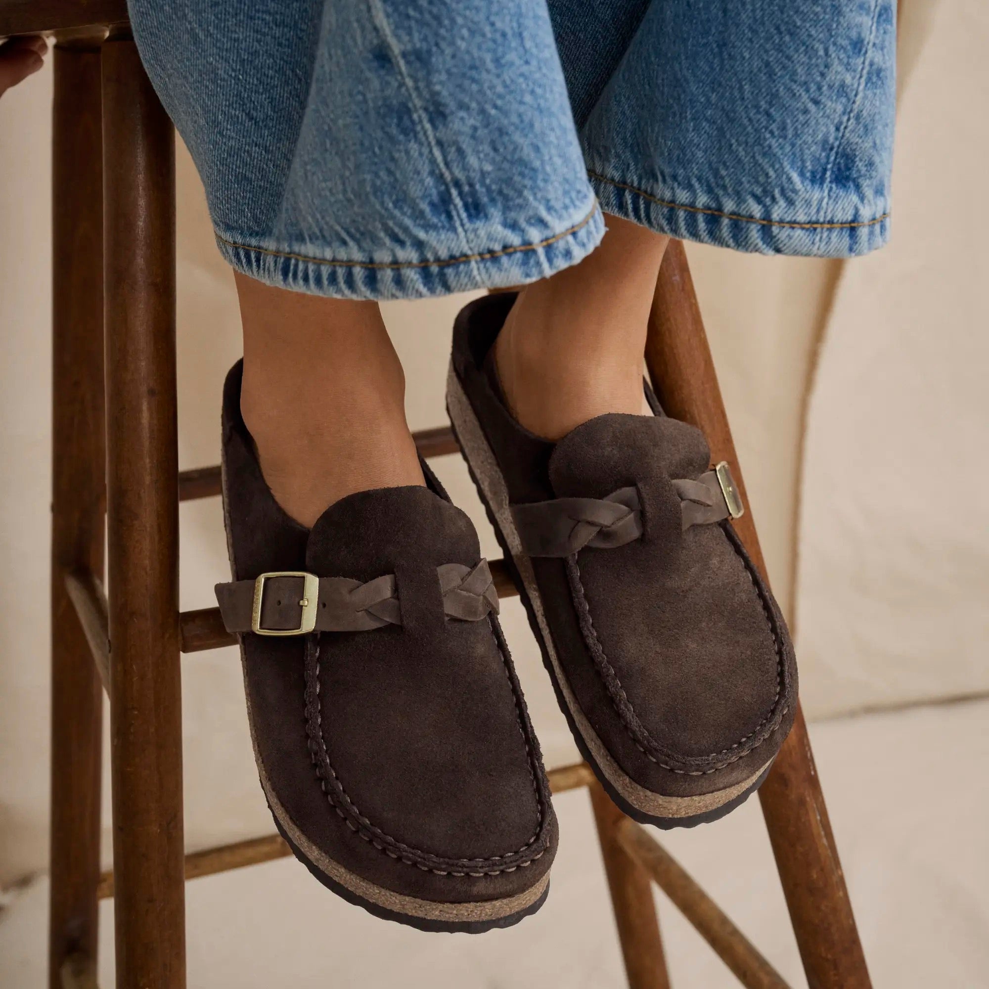 Birkenstock Buckley Braided carafe suede