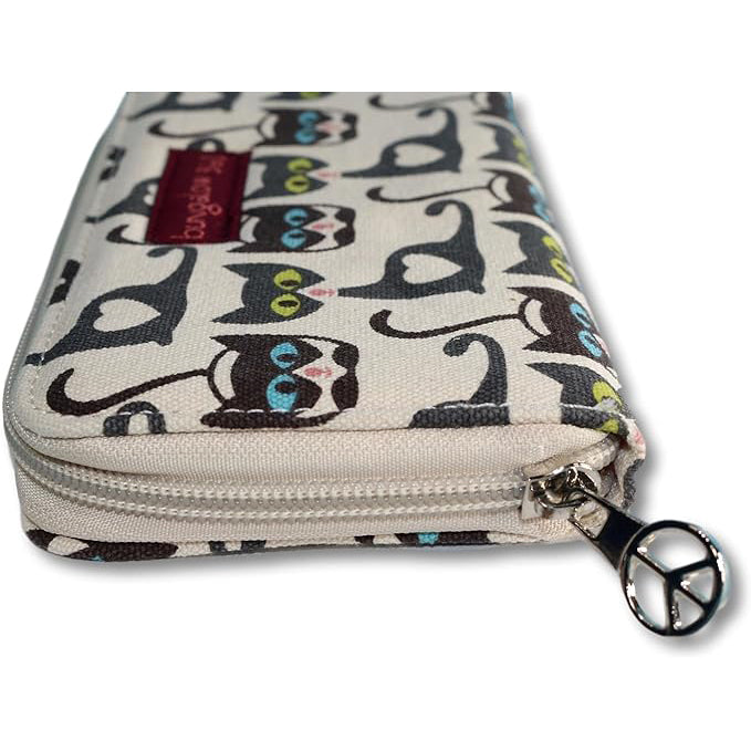 Bungalow 360 Zip Around Wallet cat