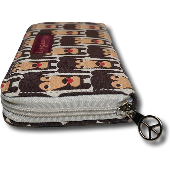 Bungalow 360 Zip Around Wallet happy dog